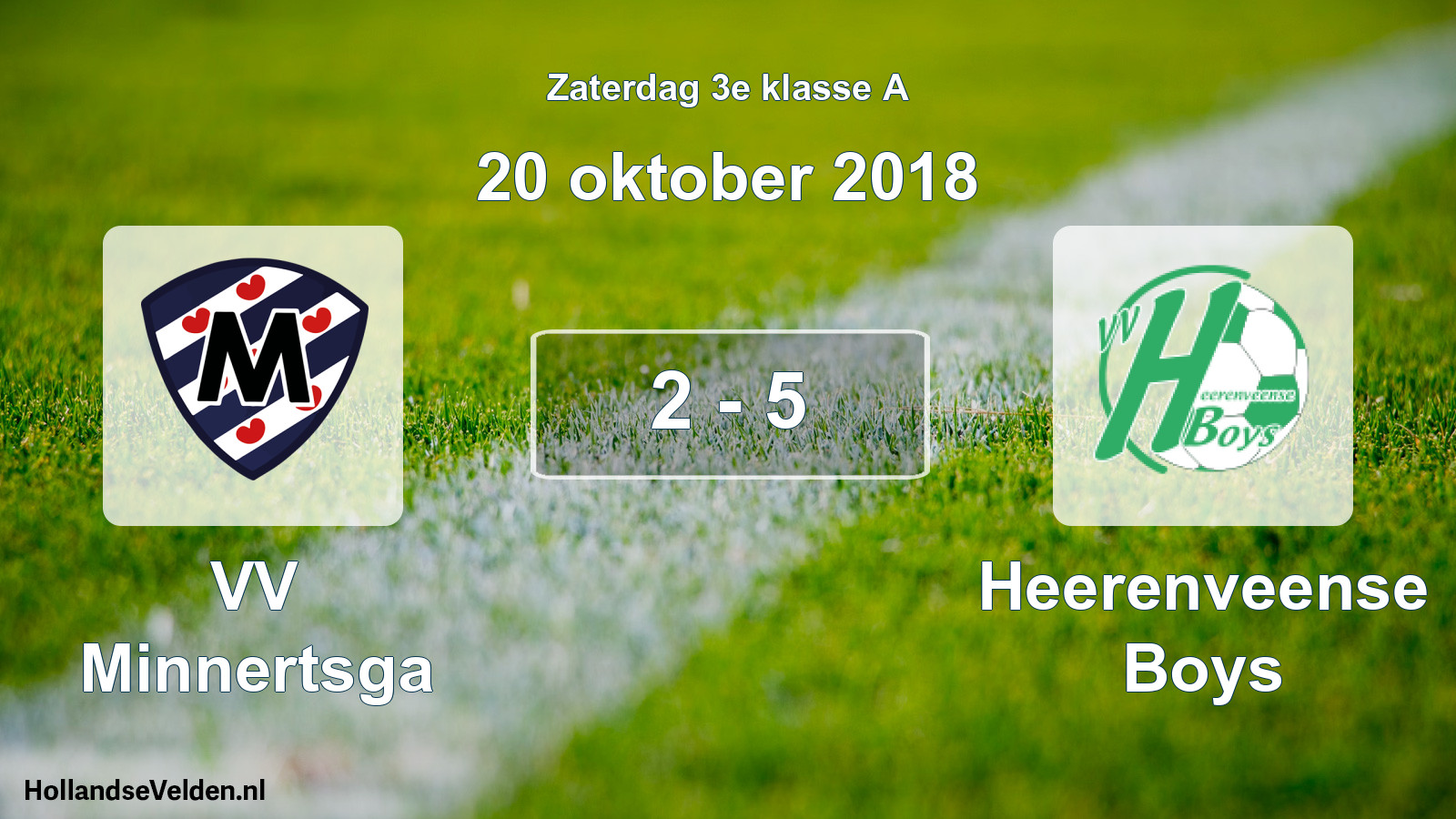 Total number of matches played: VV Minnertsga - Heerenveense Boys 2 - 5 (20 October 2018)