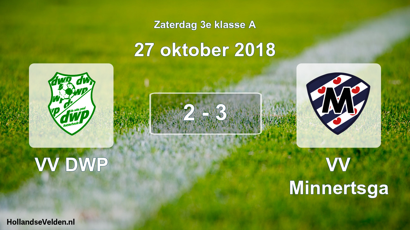 Total number of matches played: VV DWP - VV Minnertsga 2 - 3 (27 October 2018)