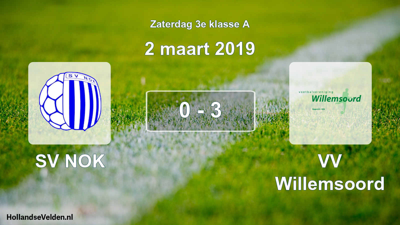 Total number of matches played: SV NOK - VV Willemsoord 0 - 3 (2 March 2019)