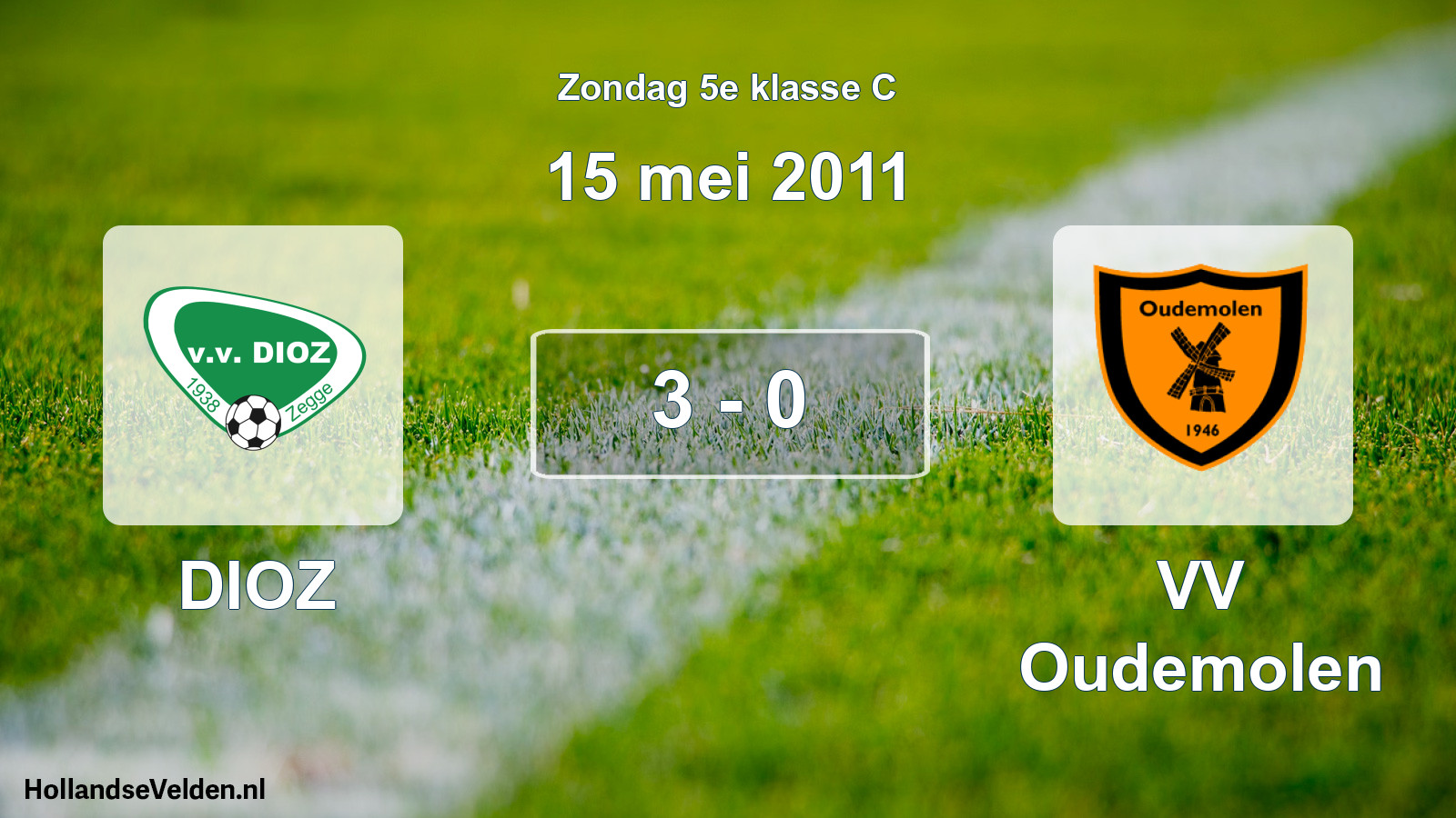 Total number of matches played: DIOZ - VV Oudemolen 3 - 0 (15 May 2011)