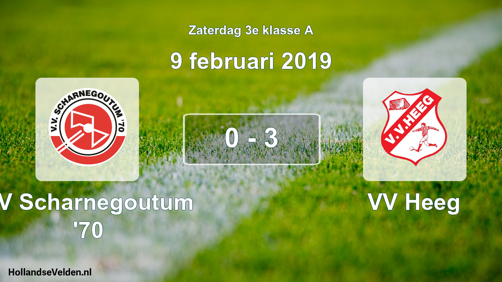 Total number of matches played: VV Scharnegoutum '70 - VV Heeg 0 - 3 (9 February 2019)