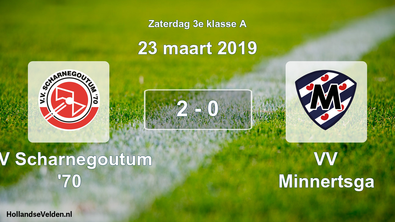 Total number of matches played: VV Scharnegoutum '70 - VV Minnertsga 2 - 0 (23 March 2019)