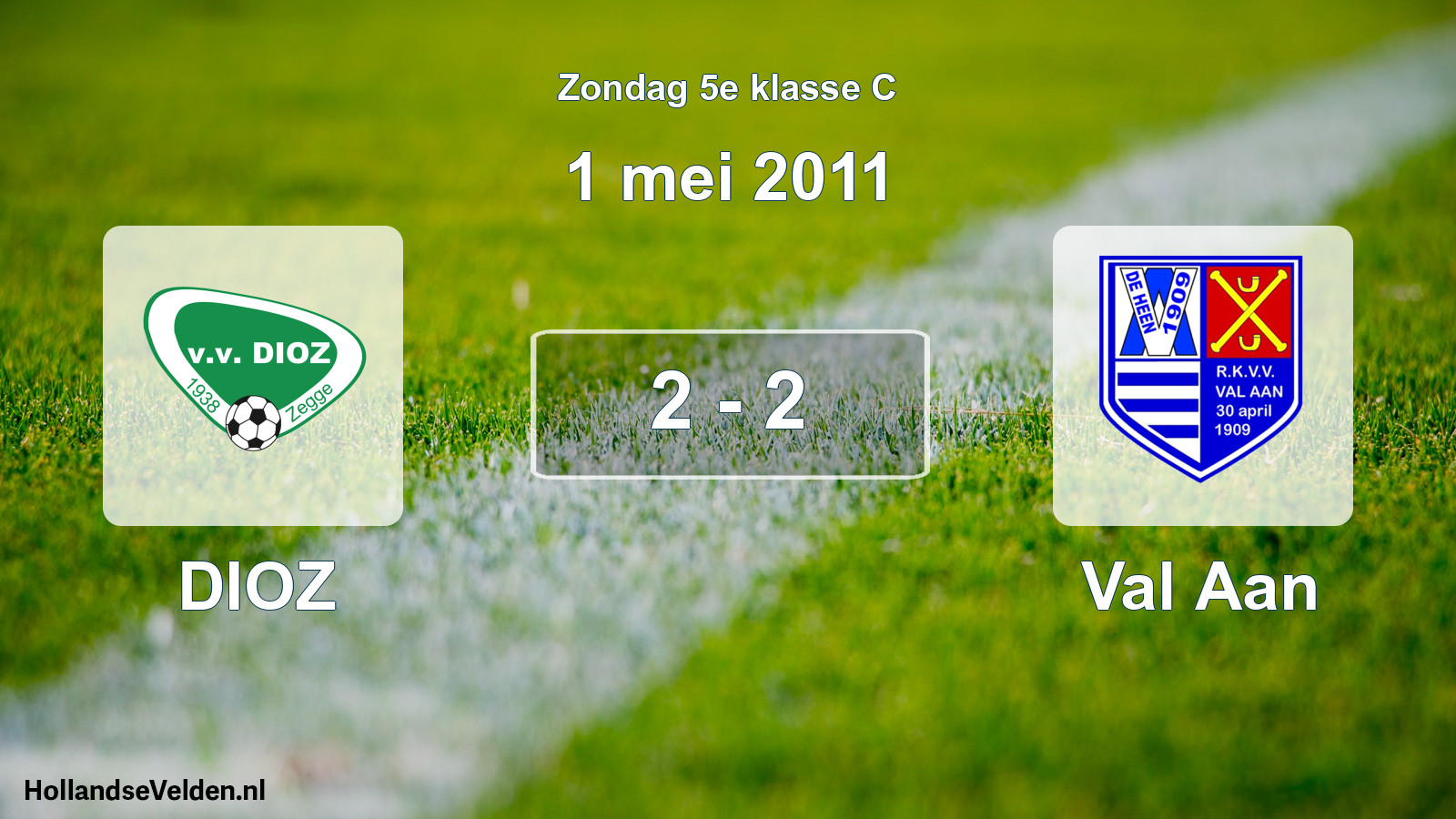 Total number of matches played: DIOZ - Val Aan 2 - 2 (1 May 2011)