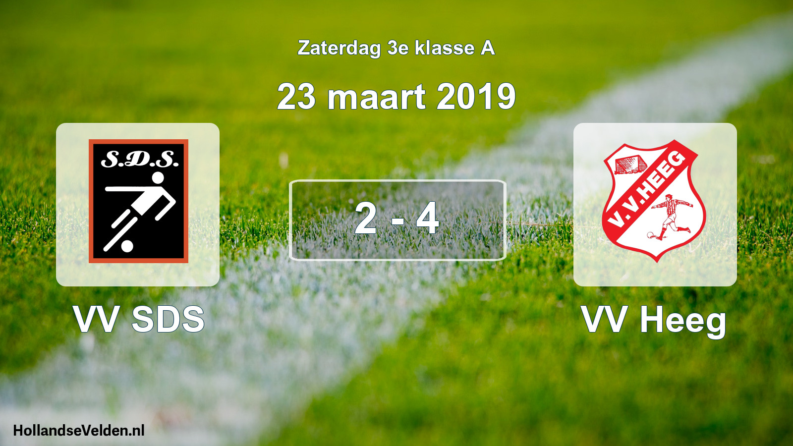 Total number of matches played: VV SDS - VV Heeg 2 - 4 (23 March 2019)