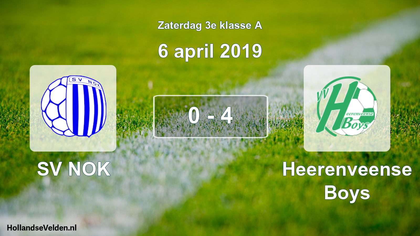 Total number of matches played: SV NOK - Heerenveense Boys 0 - 4 (6 April 2019)