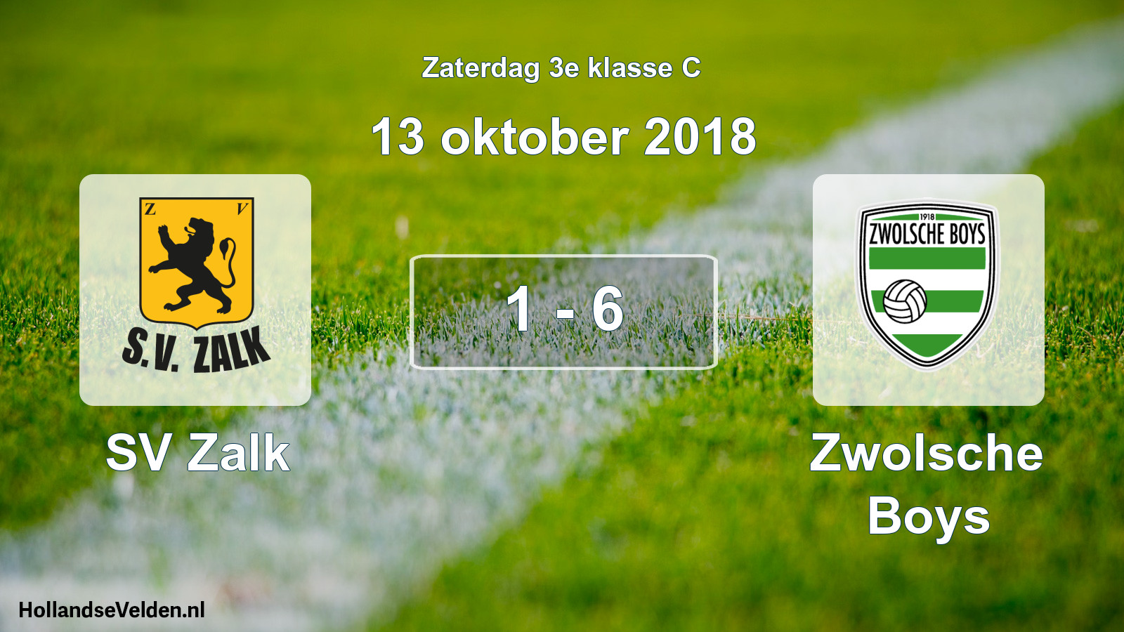 Total number of matches played: SV Zalk - Zwolsche Boys 1 - 6 (13 October 2018)