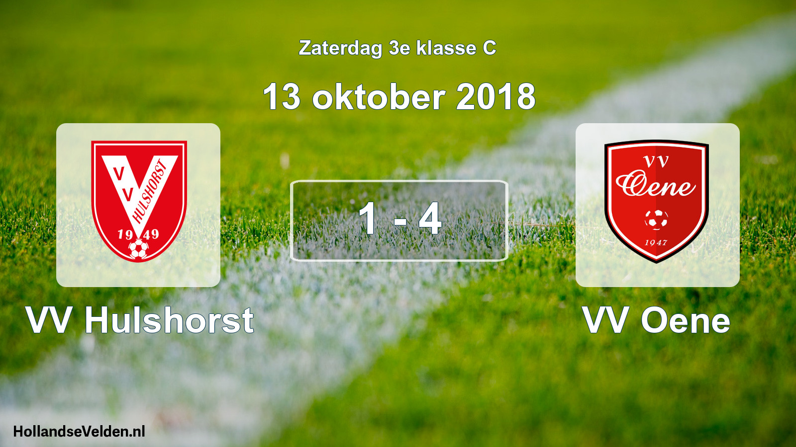 Total number of matches played: VV Hulshorst - VV Oene 1 - 4 (13 October 2018)