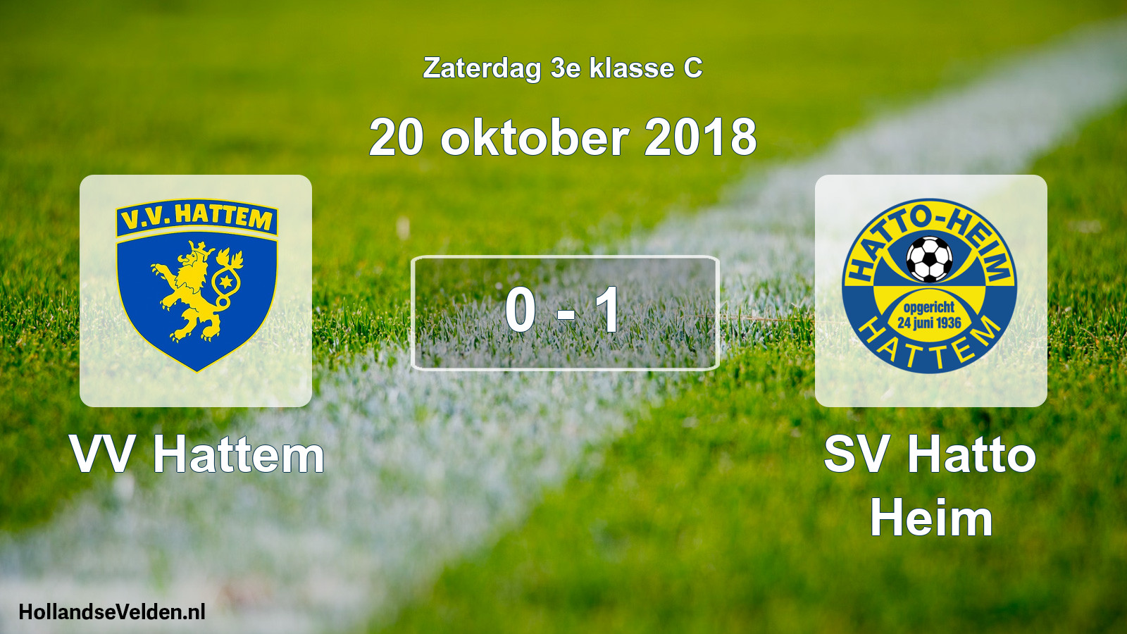 Total number of matches played: VV Hattem - SV Hatto Heim 0 - 1 (20 October 2018)