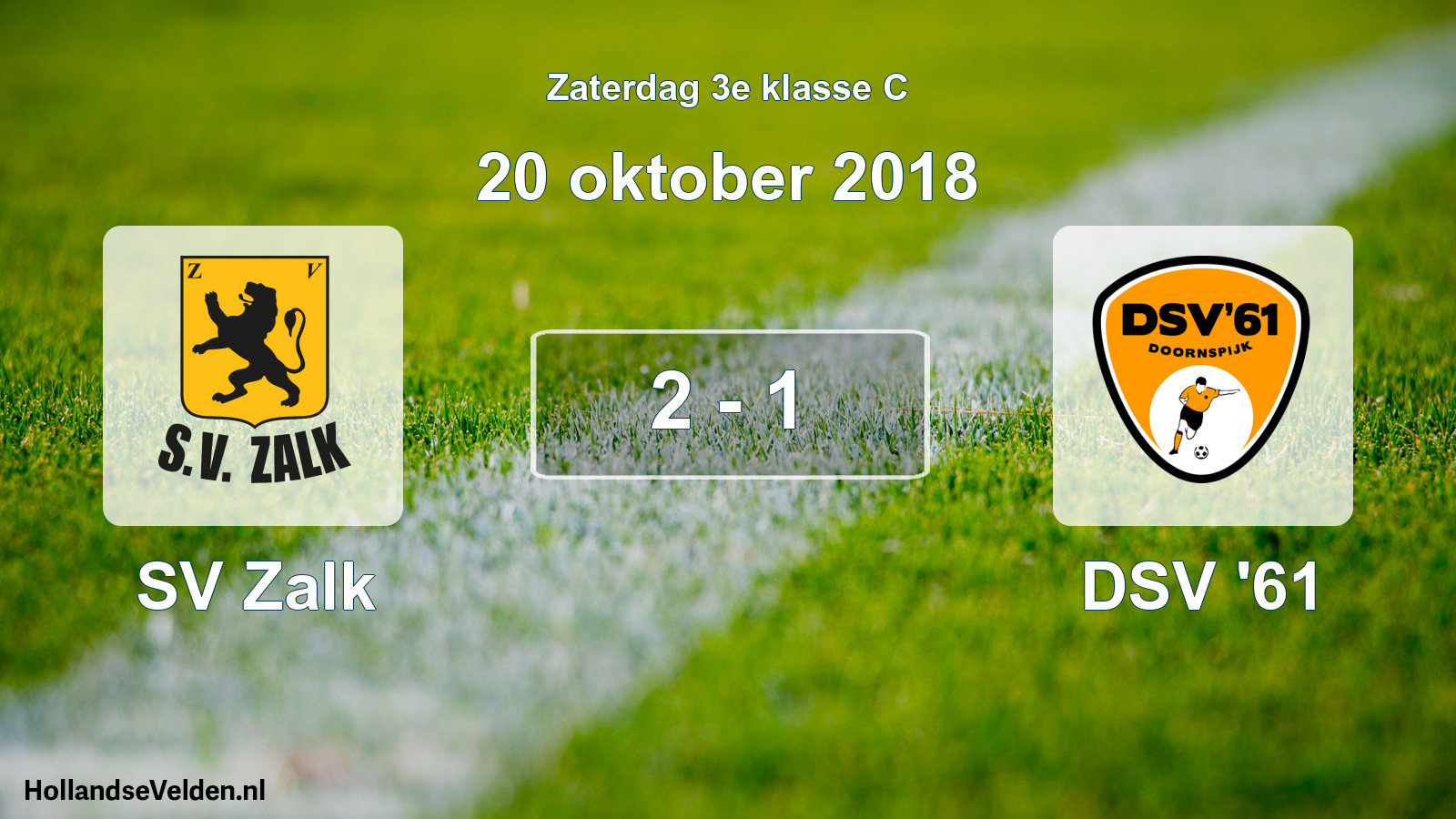 Total number of matches played: SV Zalk - DSV '61 2 - 1 (20 October 2018)