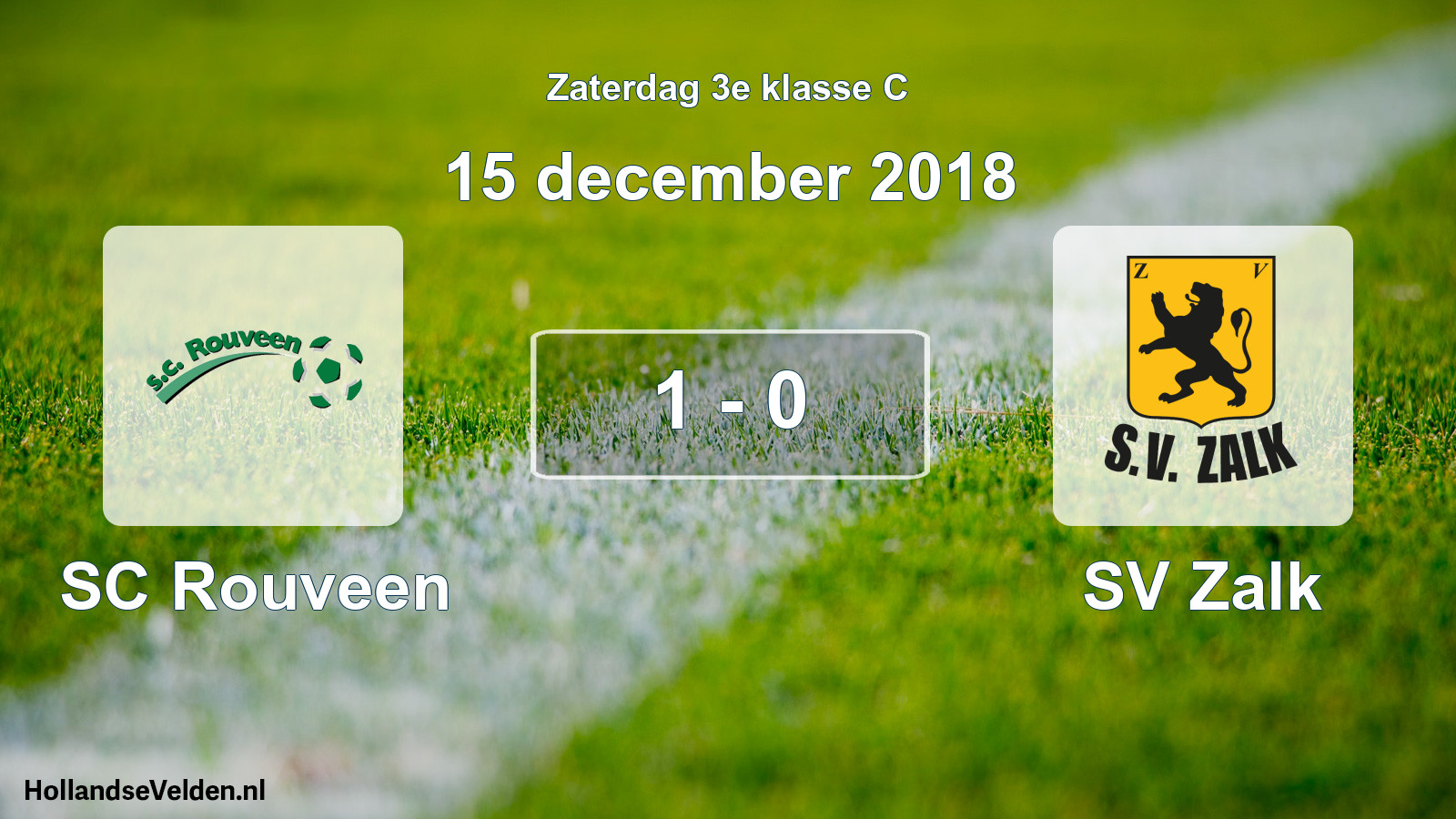 Total number of matches played: SC Rouveen - SV Zalk 1 - 0 (15 December 2018)