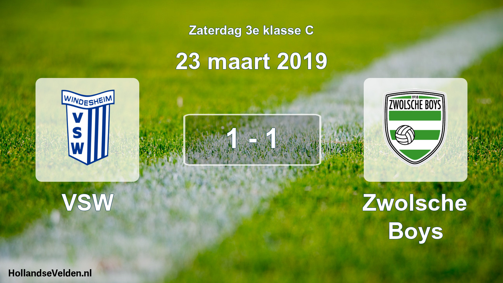 Total number of matches played: VSW - Zwolsche Boys 1 - 1 (23 March 2019)