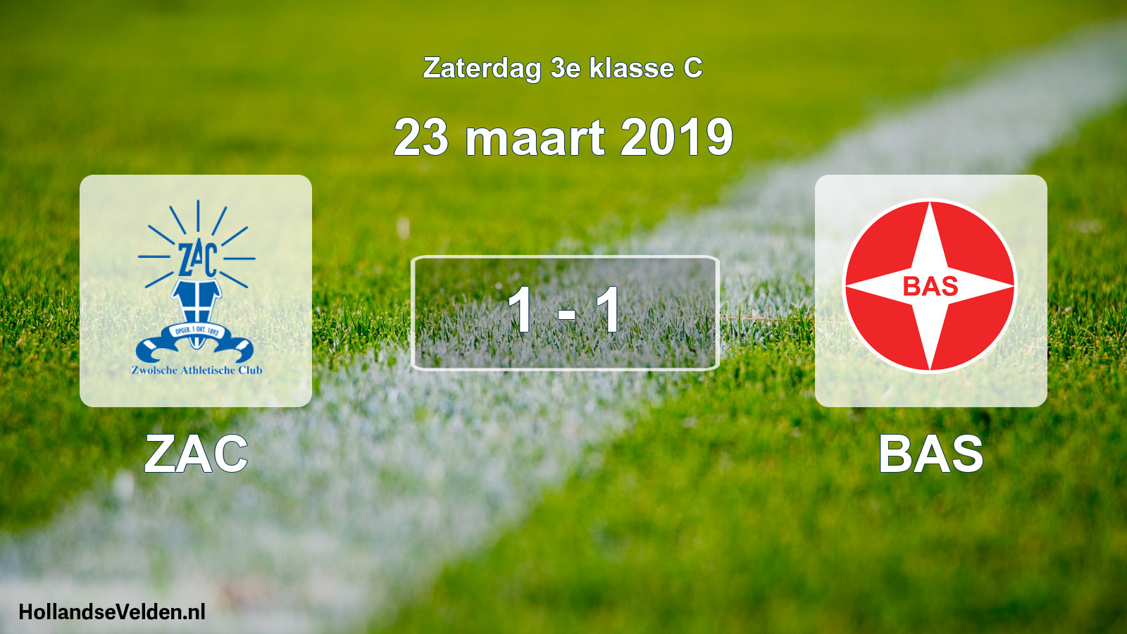 Total number of matches played: ZAC - BAS 1 - 1 (23 March 2019)