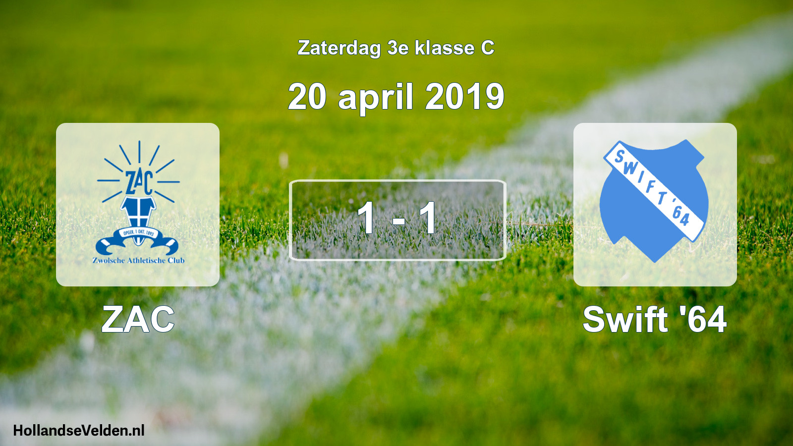 Total number of matches played: ZAC - Swift '64 1 - 1 (20 April 2019)