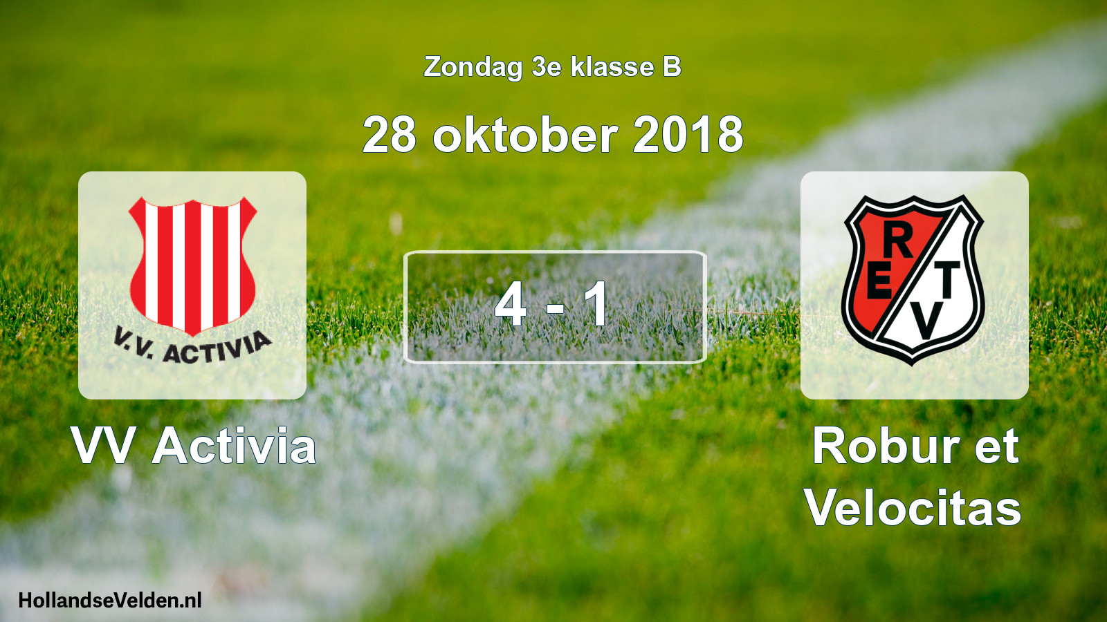 Total number of matches played: VV Activia - Robur et Velocitas 4 - 1 (28 October 2018)