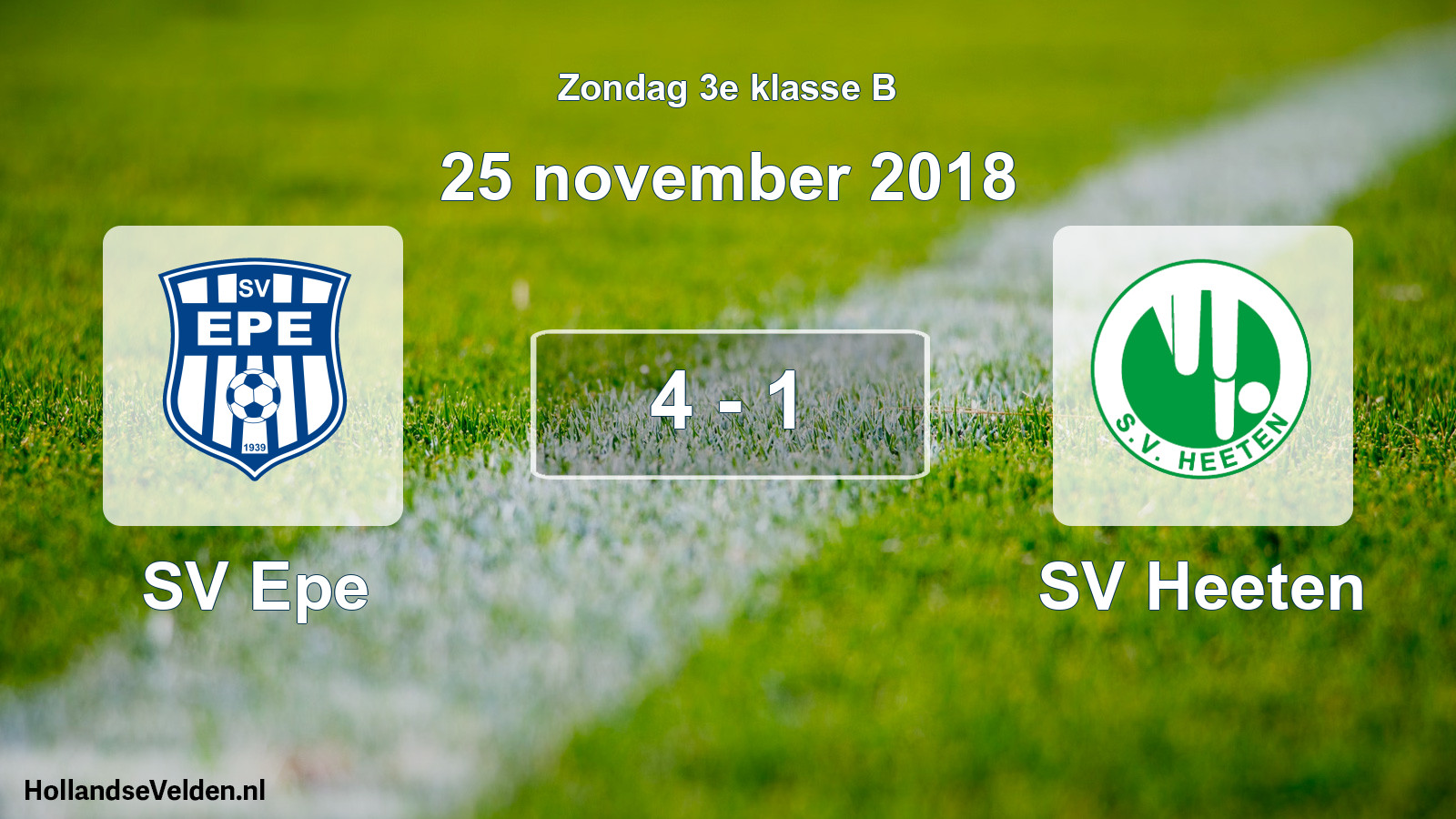 Total number of matches played: SV Epe - SV Heeten 4 - 1 (25 November 2018)