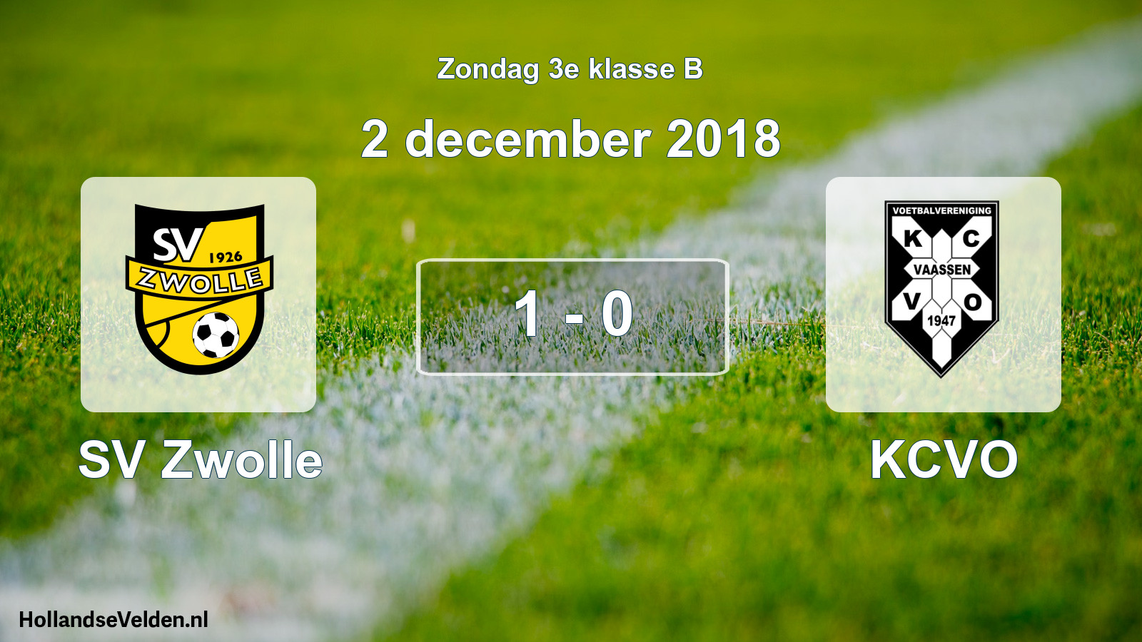 Total number of matches played: SV Zwolle - KCVO 1 - 0 (2 December 2018)