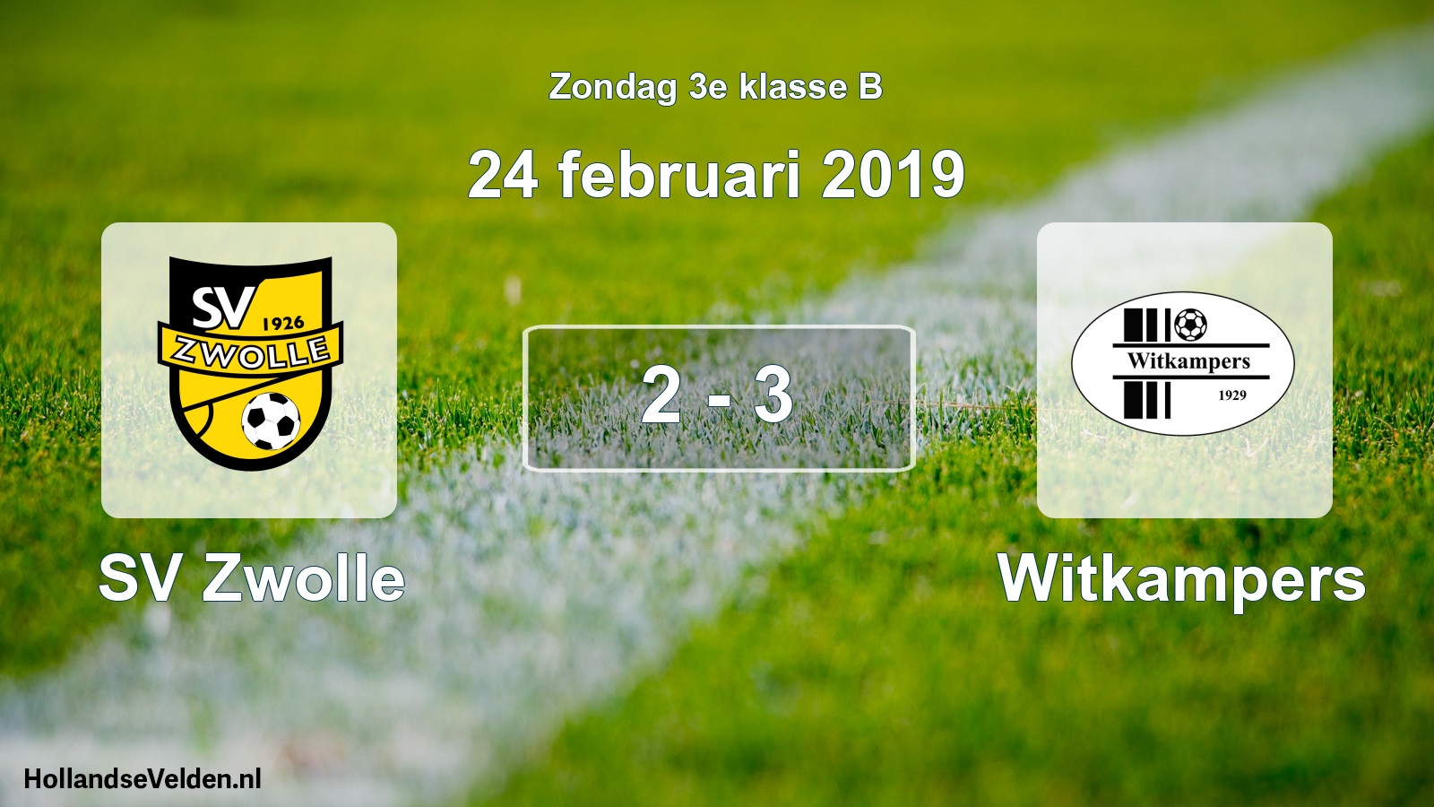 Total number of matches played: SV Zwolle - Witkampers 2 - 3 (24 February 2019)