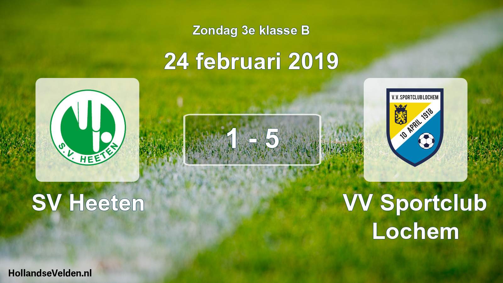 Total number of matches played: SV Heeten - VV Sportclub Lochem 1 - 5 (24 February 2019)