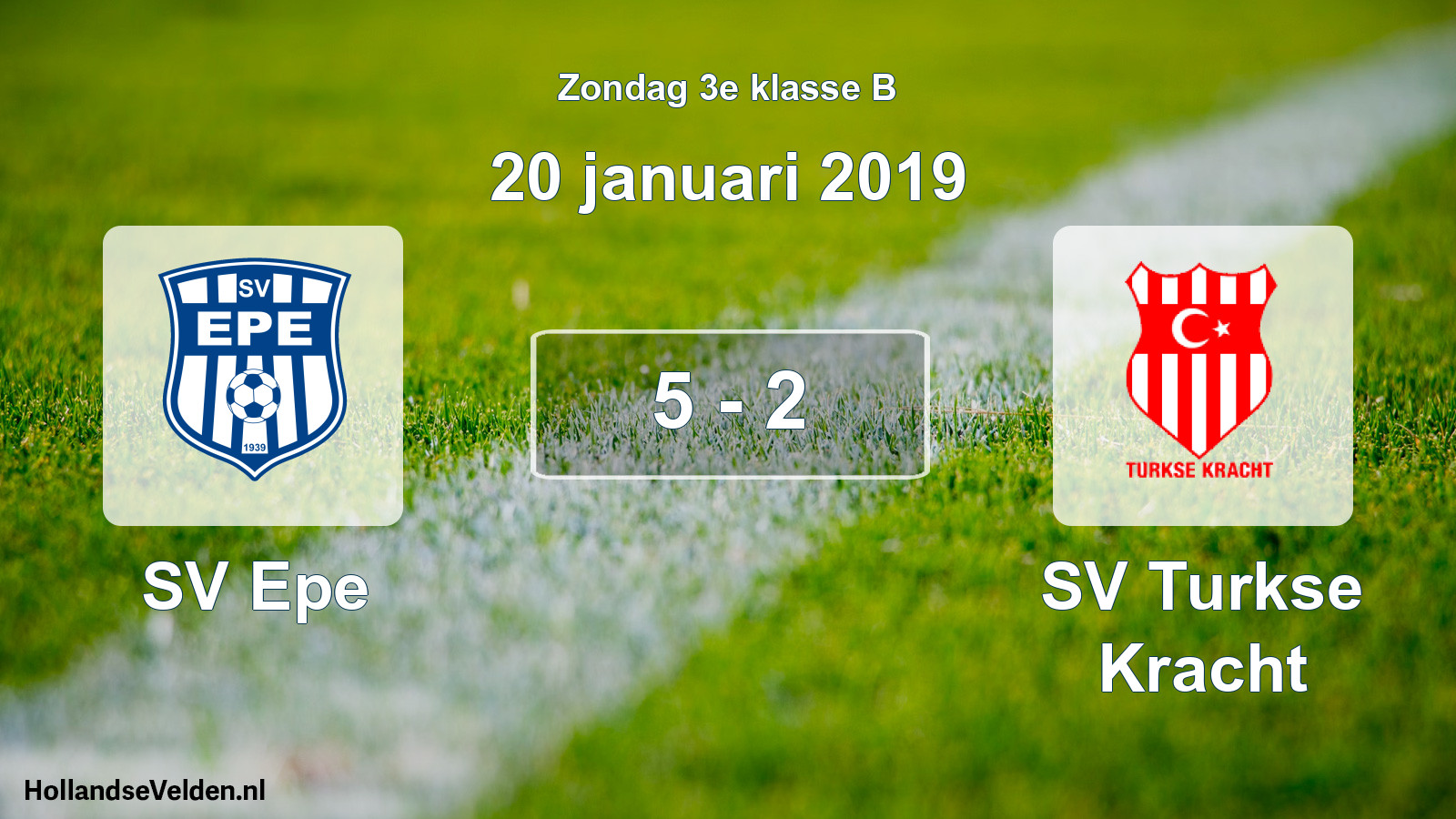 Total number of matches played: SV Epe - SV Turkse Kracht 5 - 2 (20 January 2019)