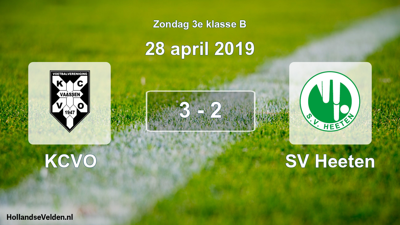 Total number of matches played: KCVO - SV Heeten 3 - 2 (28 April 2019)