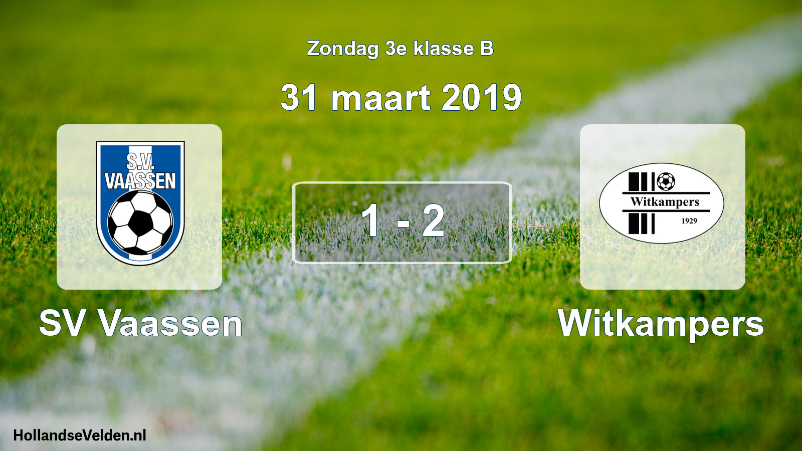 Total number of matches played: SV Vaassen - Witkampers 1 - 2 (31 March 2019)