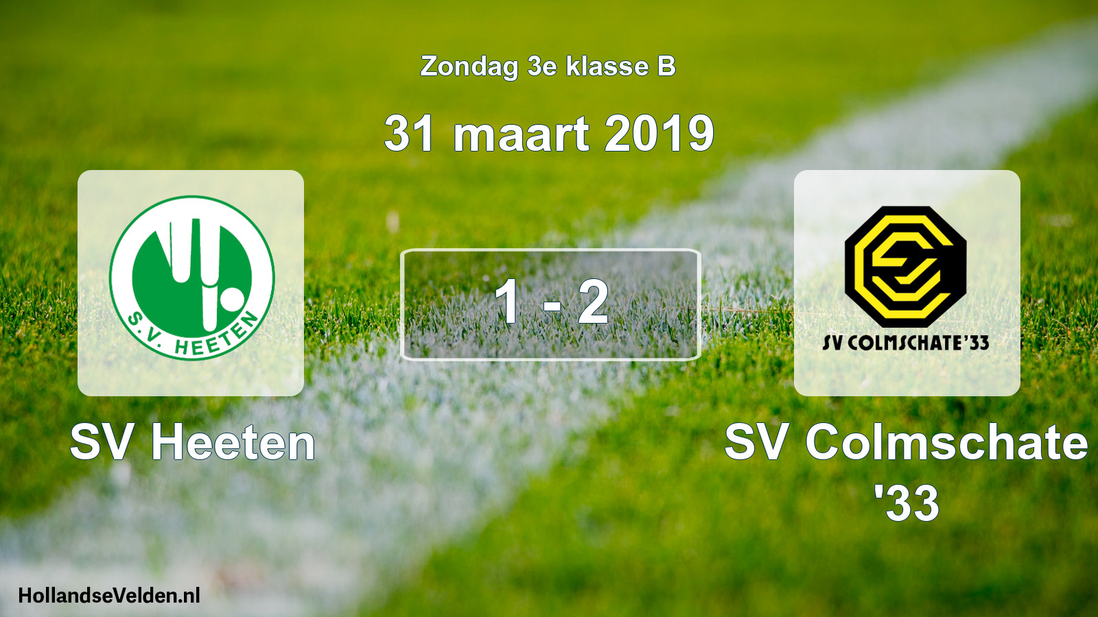 Total number of matches played: SV Heeten - SV Colmschate '33 1 - 2 (31 March 2019)