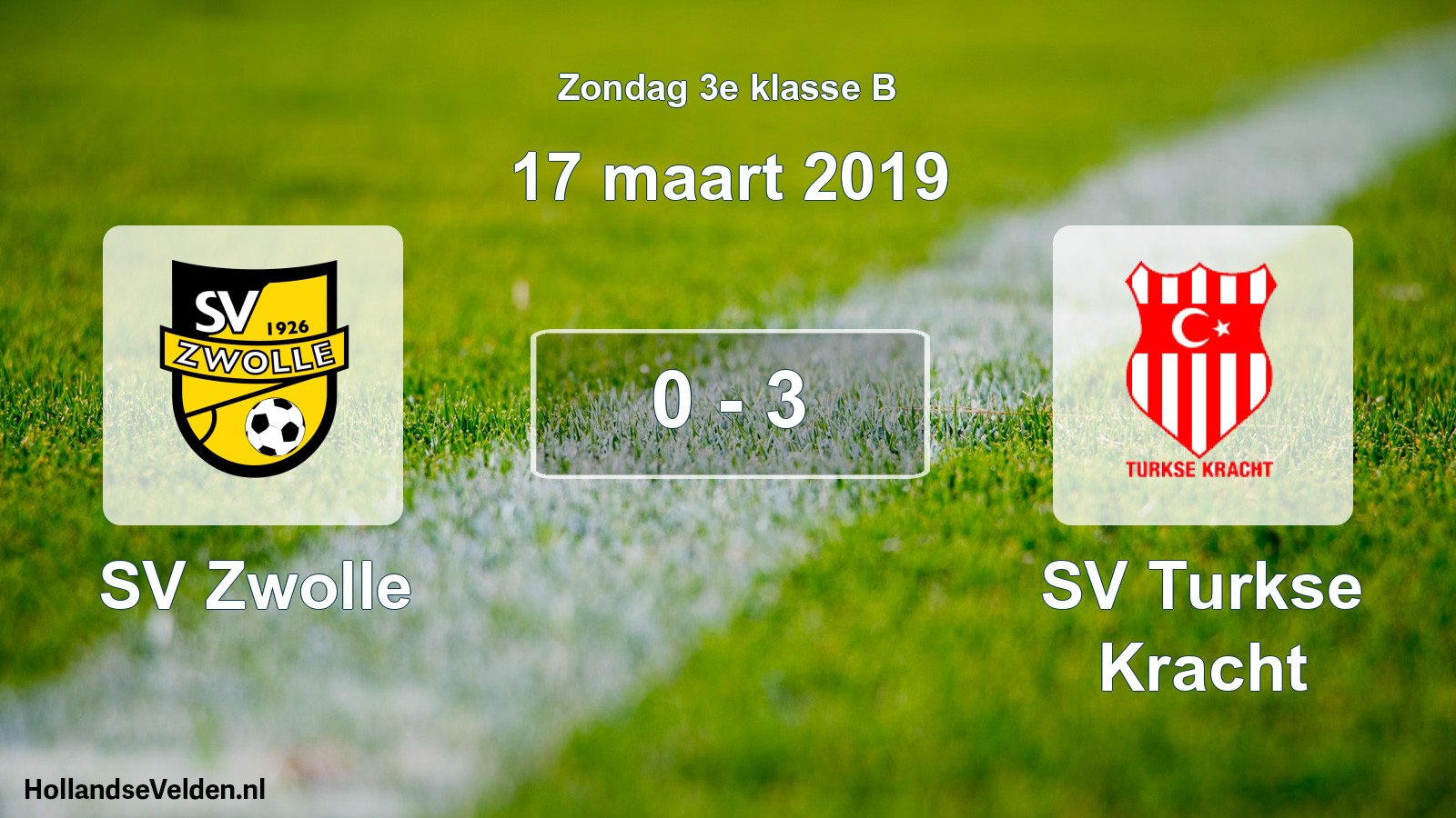 Total number of matches played: SV Zwolle - SV Turkse Kracht 0 - 3 (17 March 2019)
