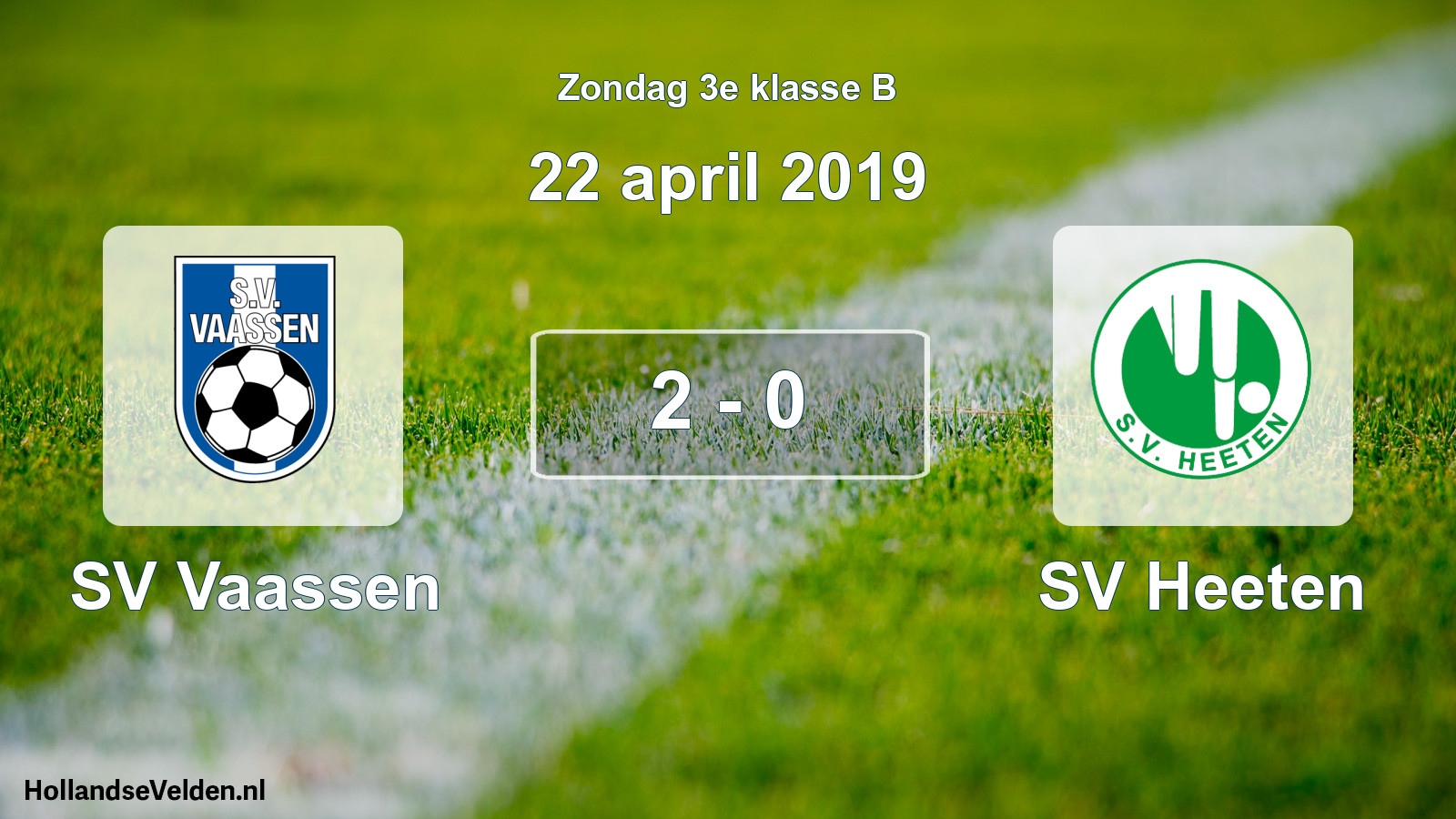 Total number of matches played: SV Vaassen - SV Heeten 2 - 0 (22 April 2019)