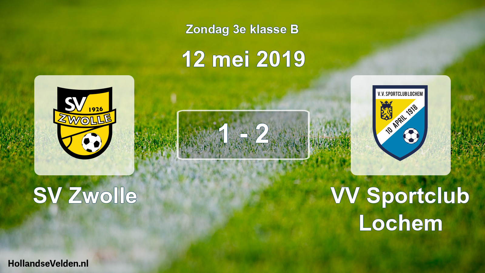 Total number of matches played: SV Zwolle - VV Sportclub Lochem 1 - 2 (12 May 2019)