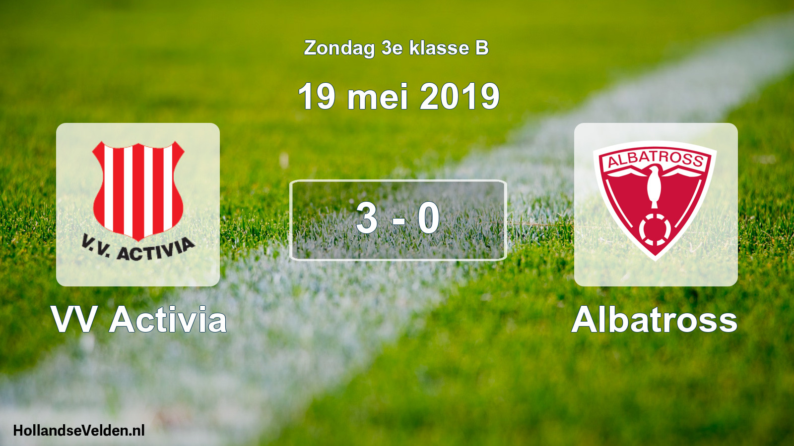 Total number of matches played: VV Activia - Albatross 3 - 0 (19 May 2019)
