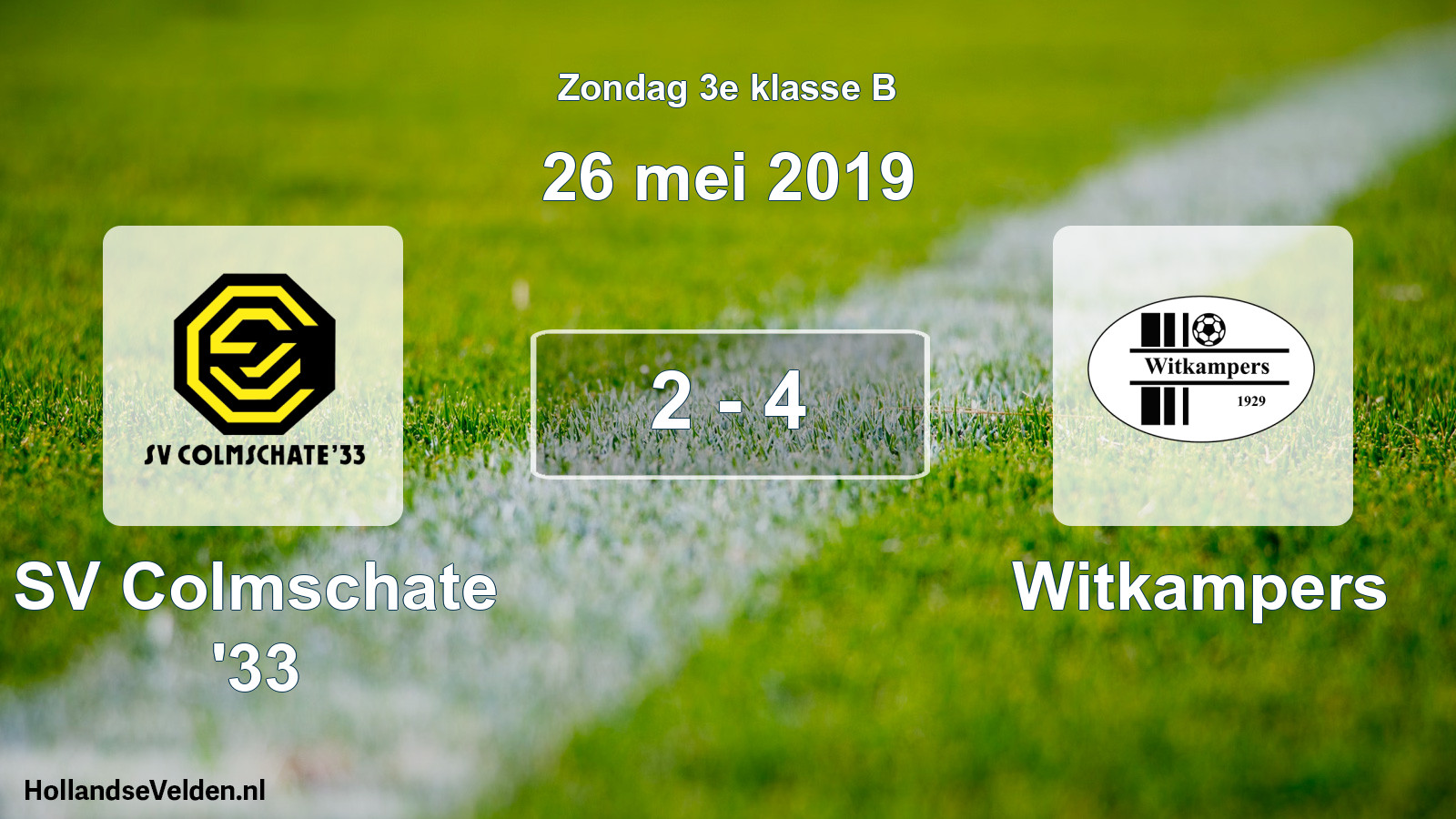 Total number of matches played: SV Colmschate '33 - Witkampers 2 - 4 (26 May 2019)