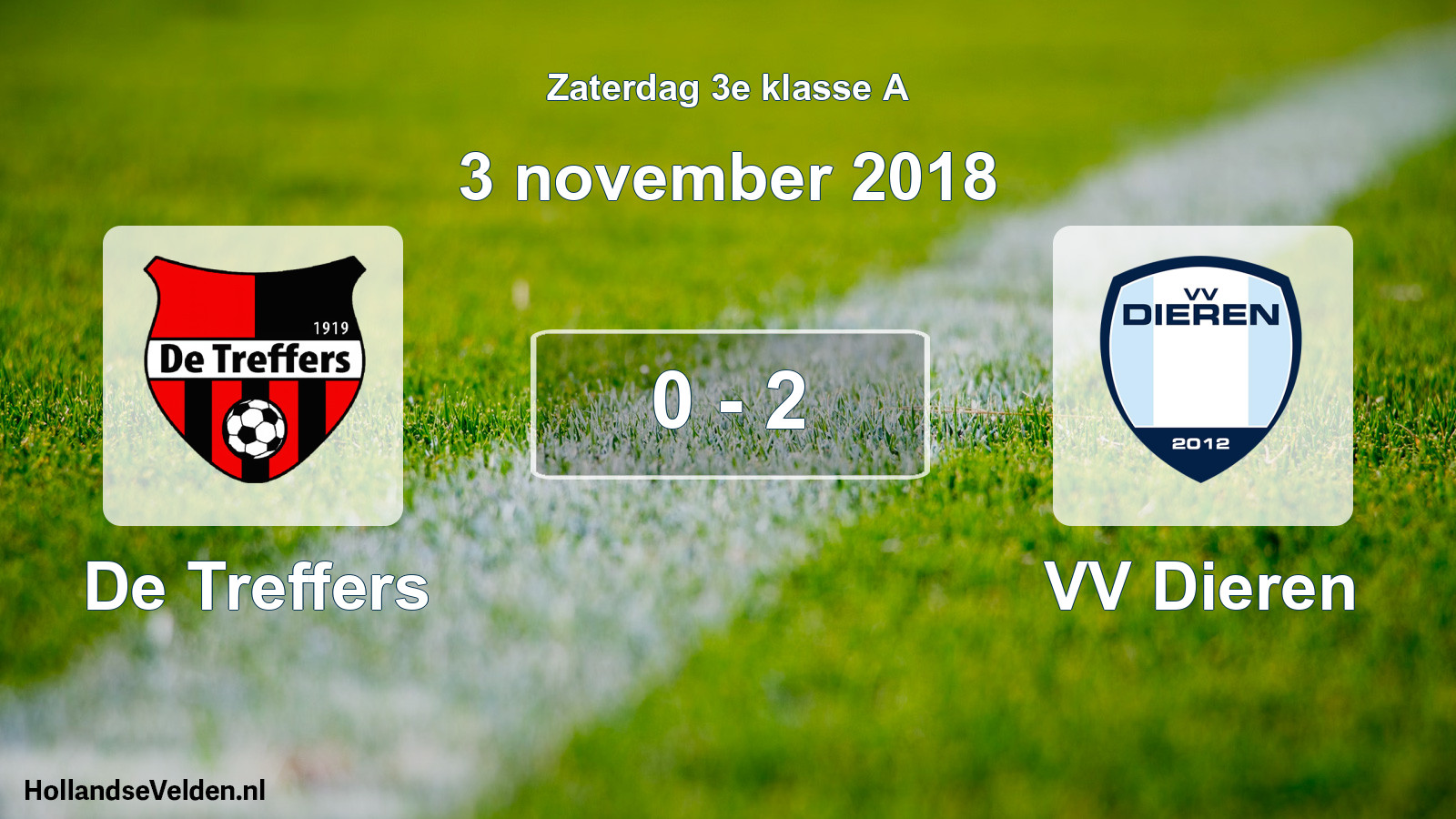 Total number of matches played: De Treffers - VV Dieren 0 - 2 (3 November 2018)