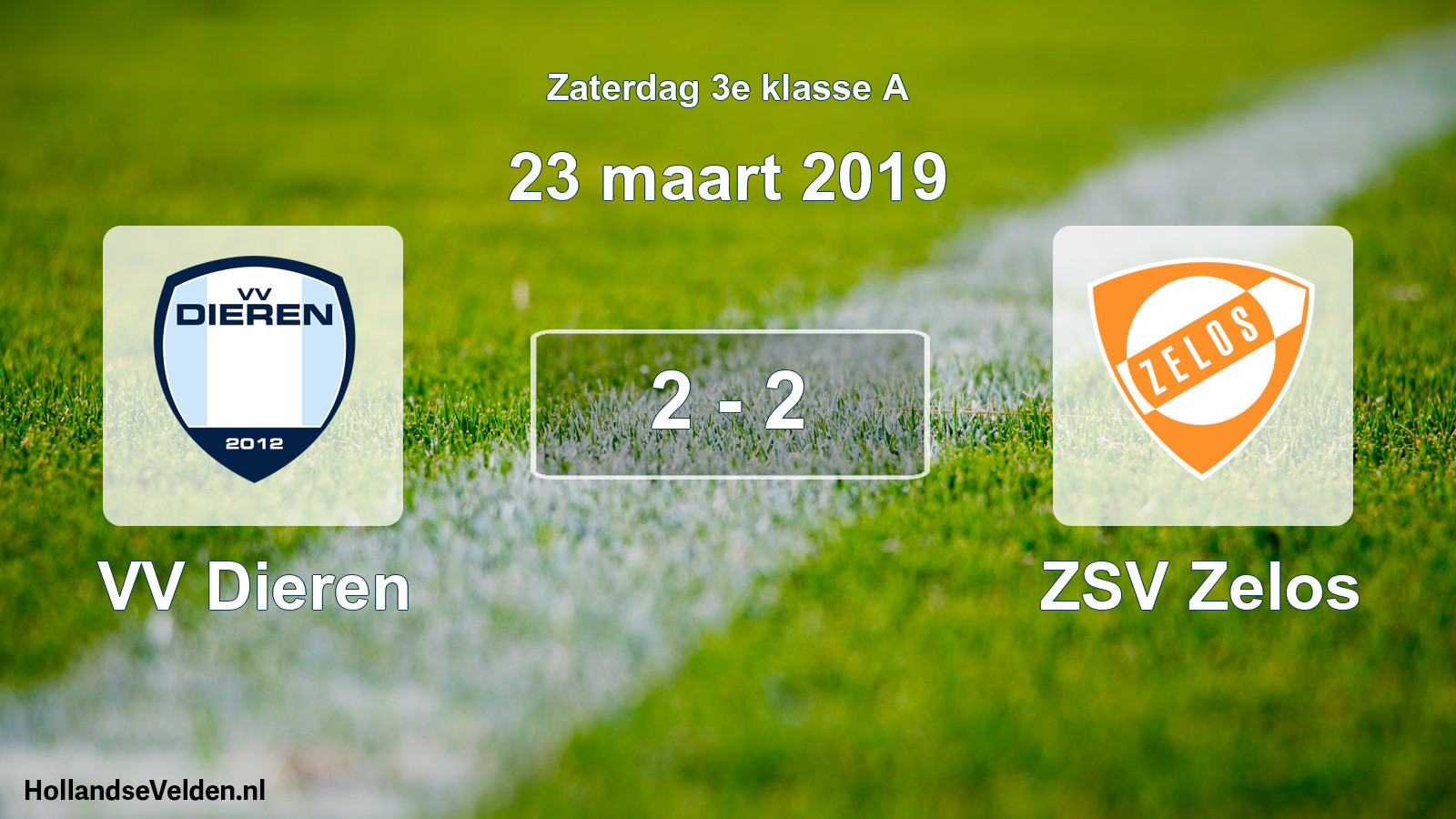 Total number of matches played: VV Dieren - ZSV Zelos 2 - 2 (23 March 2019)