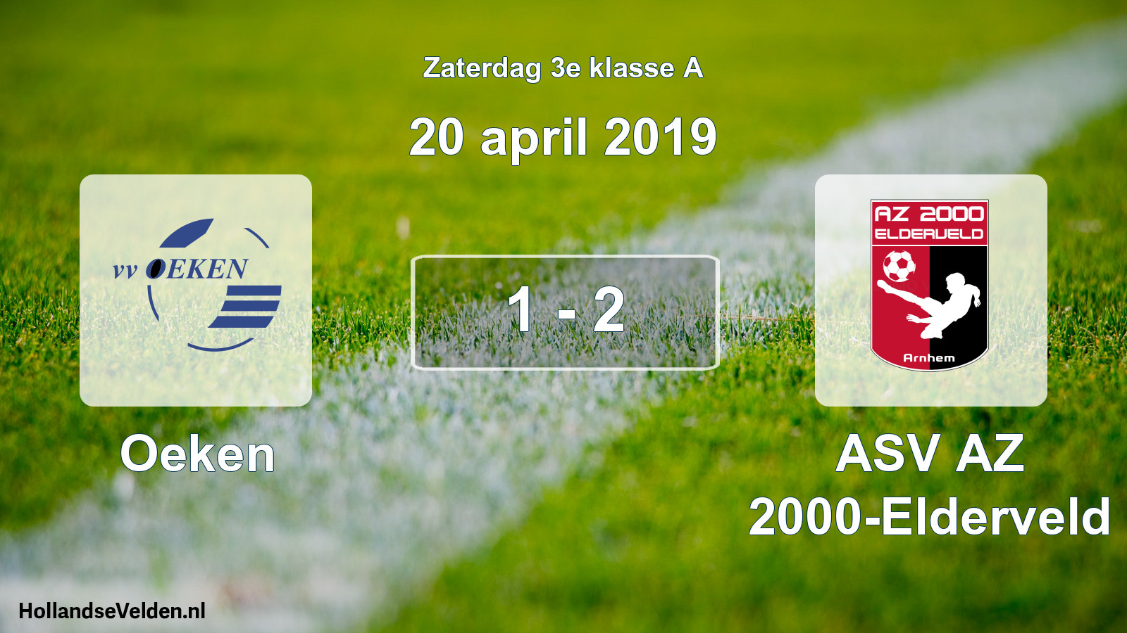 Total number of matches played: Oeken - ASV AZ 2000-Elderveld 1 - 2 (20 April 2019)