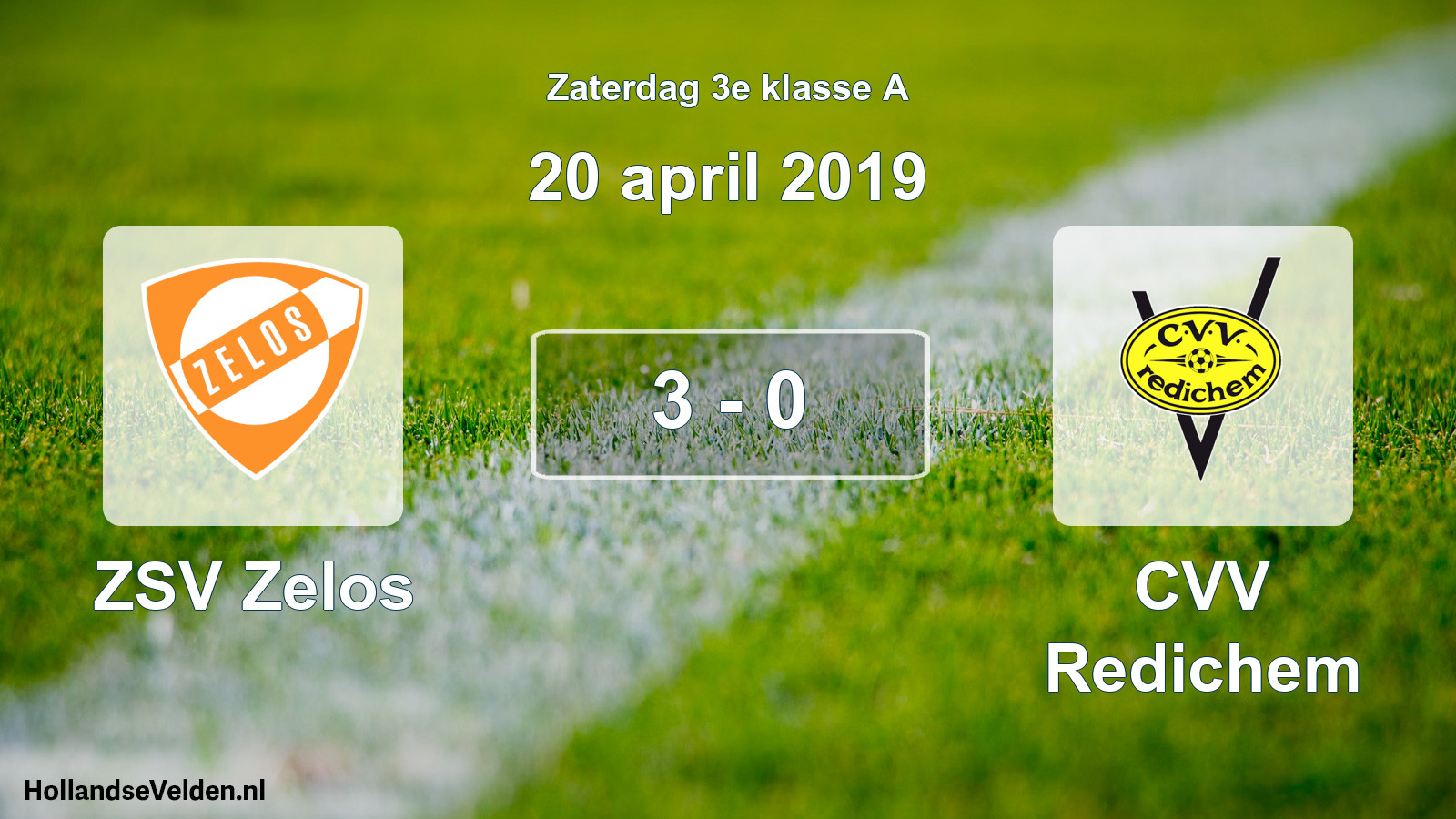 Total number of matches played: ZSV Zelos - CVV Redichem 3 - 0 (20 April 2019)
