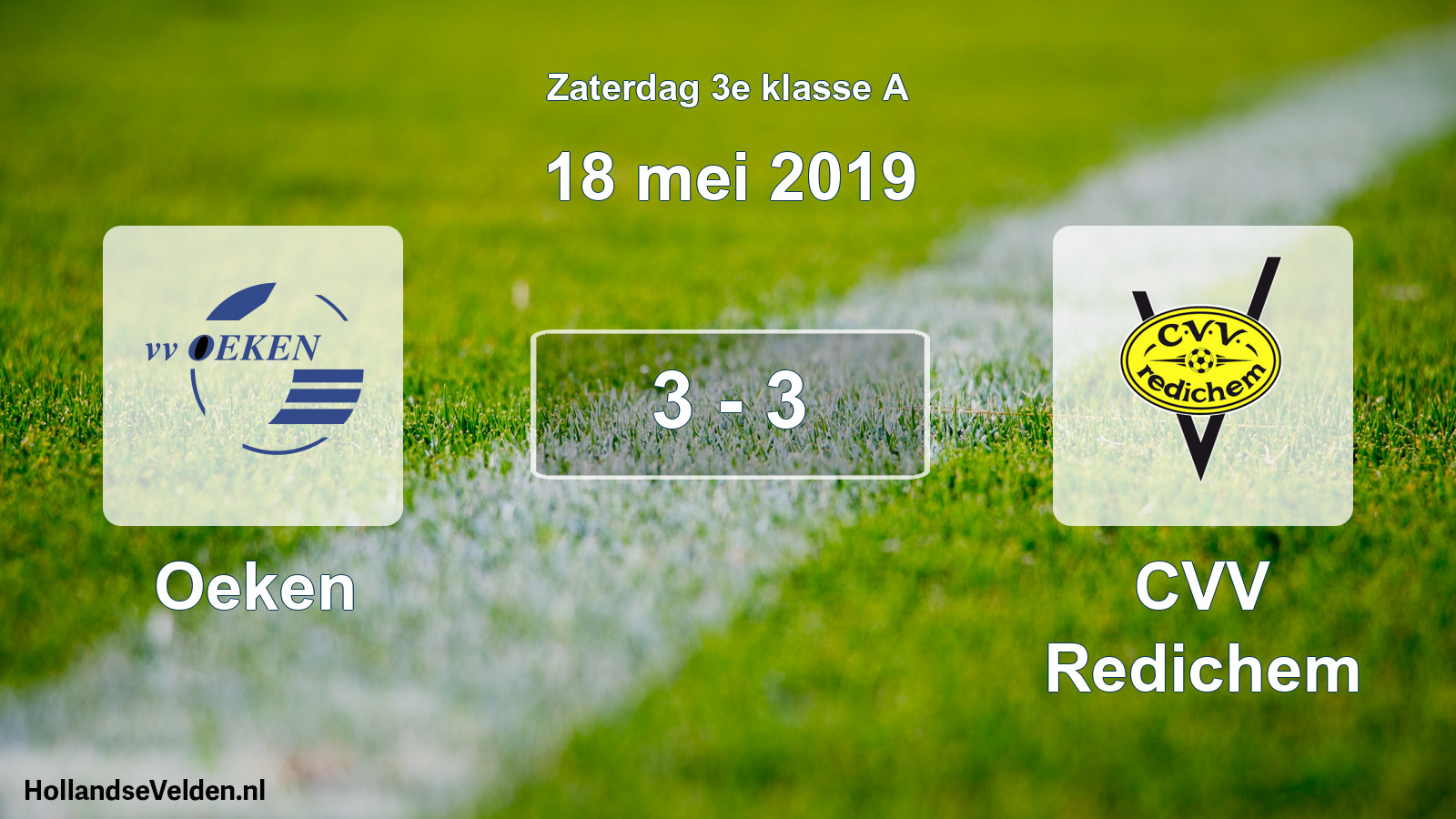 Total number of matches played: Oeken - CVV Redichem 3 - 3 (18 May 2019)