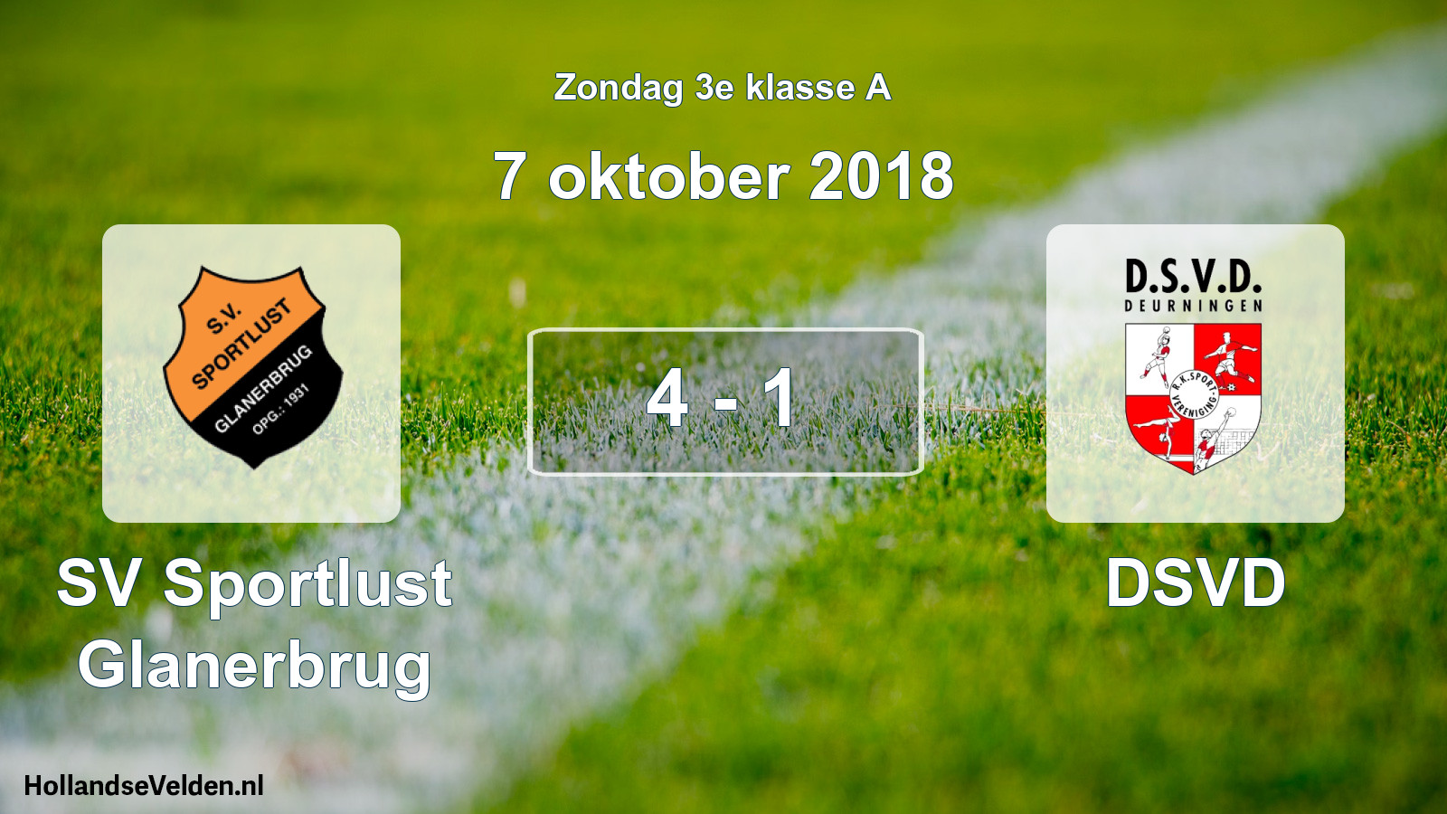 Total number of matches played: SV Sportlust Glanerbrug - DSVD 4 - 1 (7 October 2018)