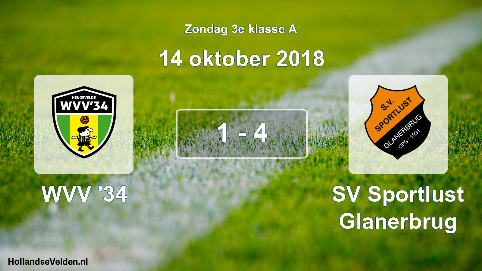 Total number of matches played: WVV '34 - SV Sportlust Glanerbrug 1 - 4 (14 October 2018)