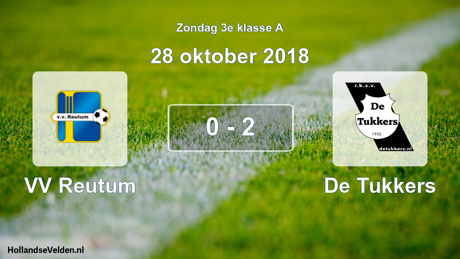 Total number of matches played: VV Reutum - De Tukkers 0 - 2 (28 October 2018)
