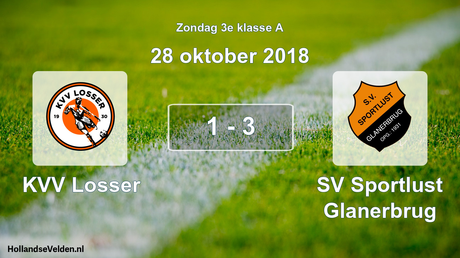 Total number of matches played: KVV Losser - SV Sportlust Glanerbrug 1 - 3 (28 October 2018)