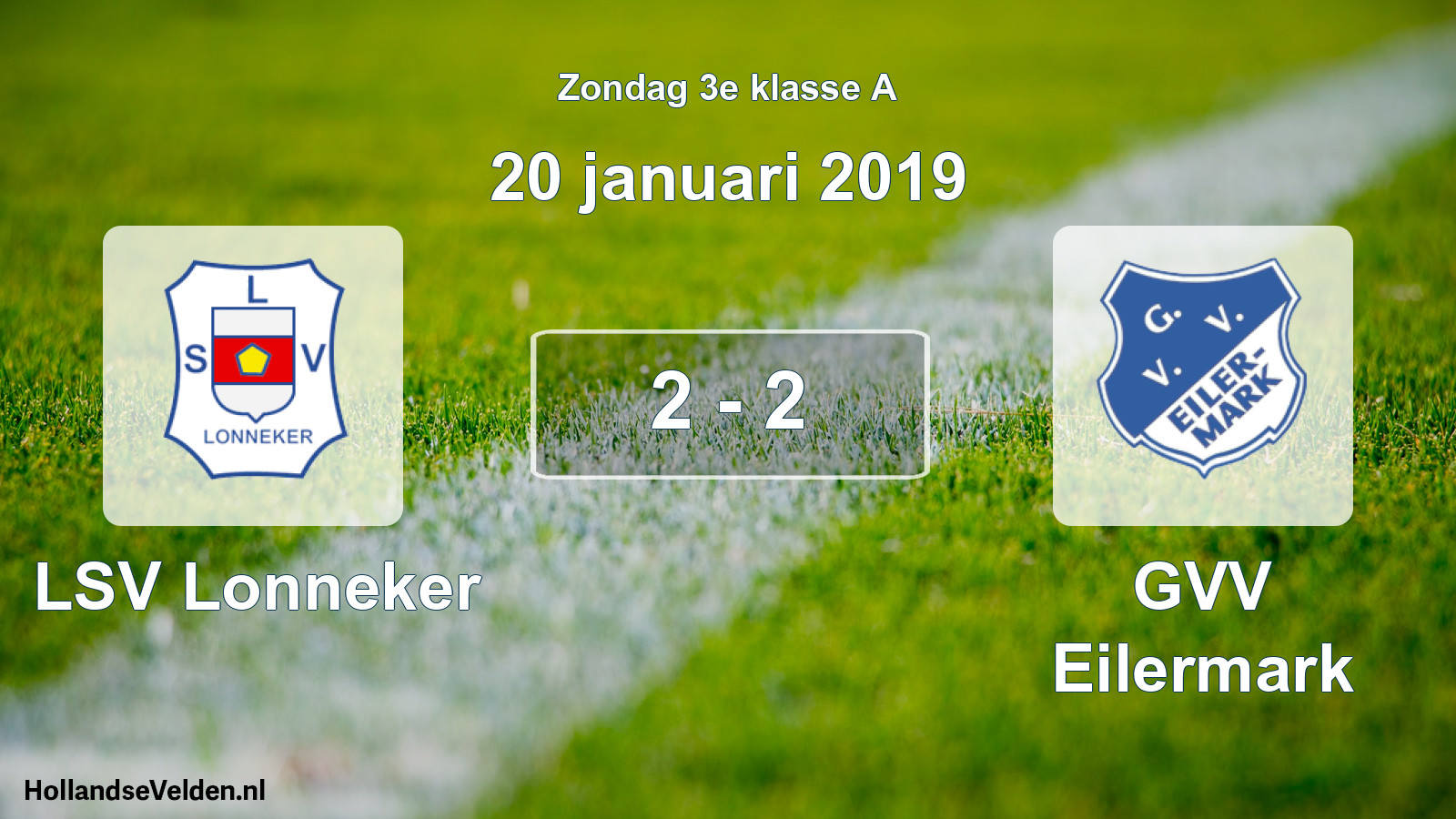 Total number of matches played: LSV Lonneker - GVV Eilermark 2 - 2 (20 January 2019)