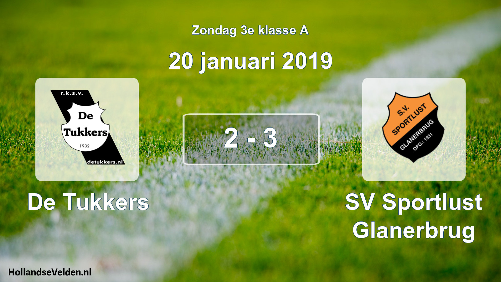 Total number of matches played: De Tukkers - SV Sportlust Glanerbrug 2 - 3 (20 January 2019)