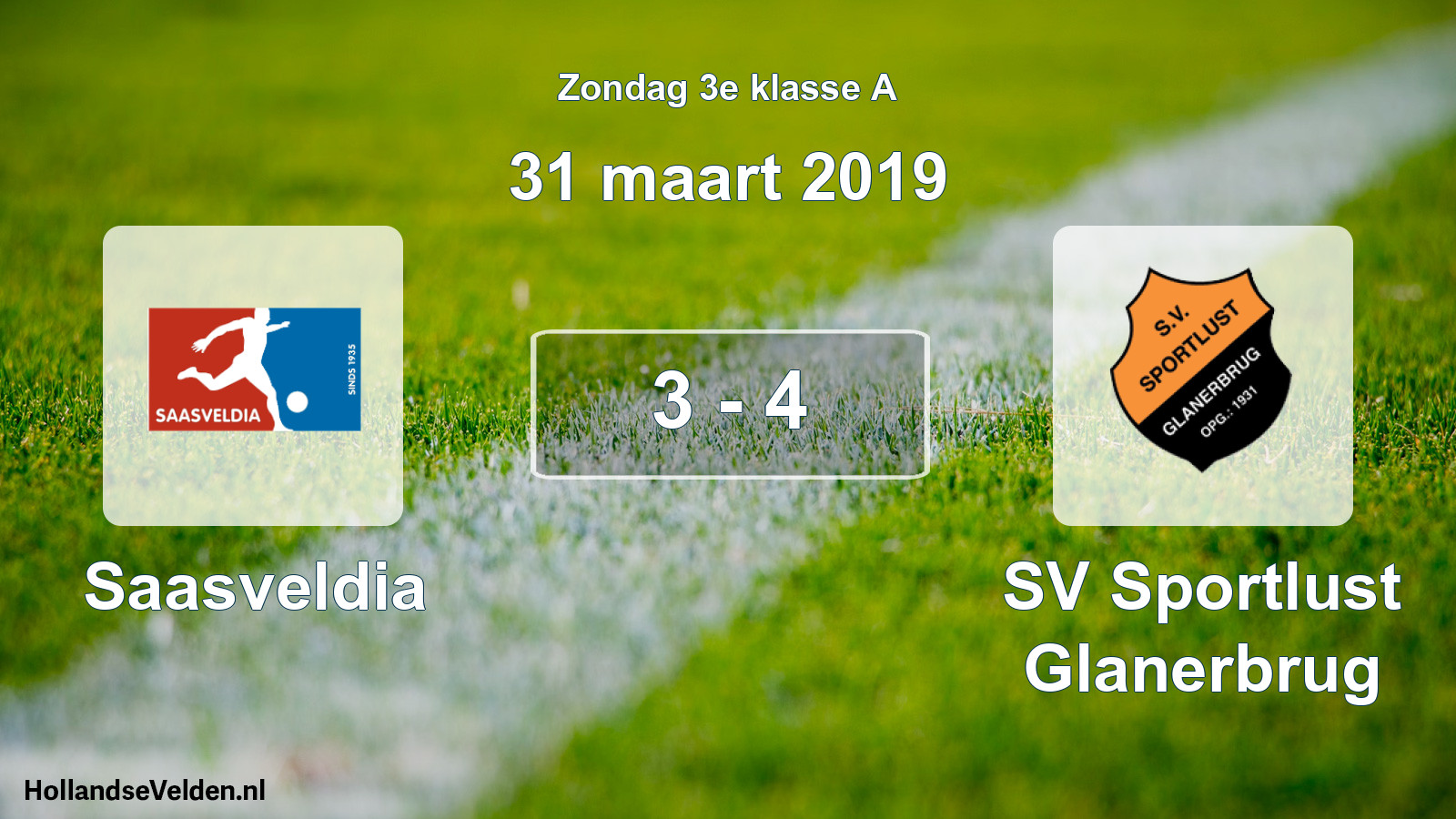 Total number of matches played: Saasveldia - SV Sportlust Glanerbrug 3 - 4 (31 March 2019)