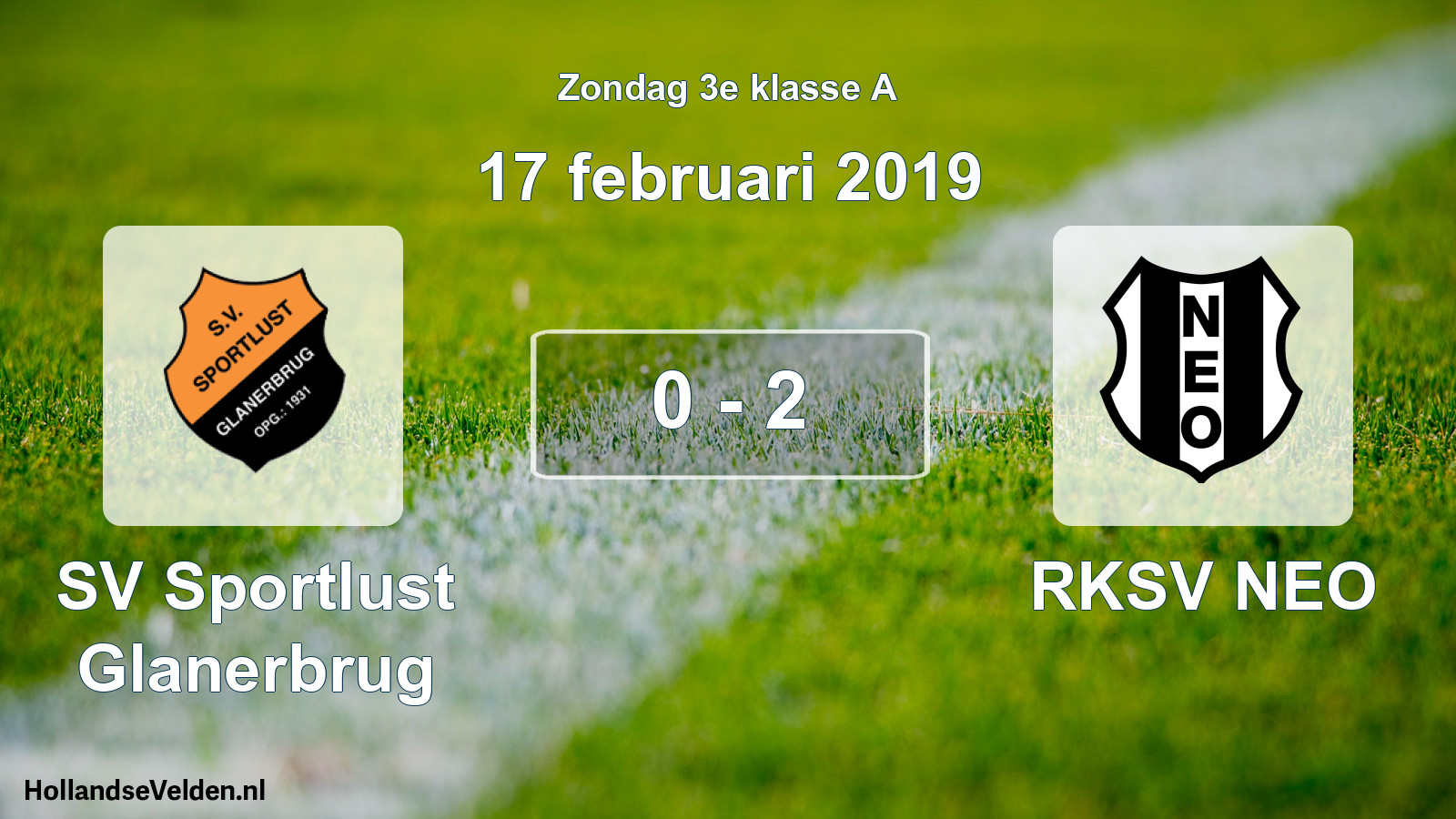 Total number of matches played: SV Sportlust Glanerbrug - RKSV NEO 0 - 2 (17 February 2019)