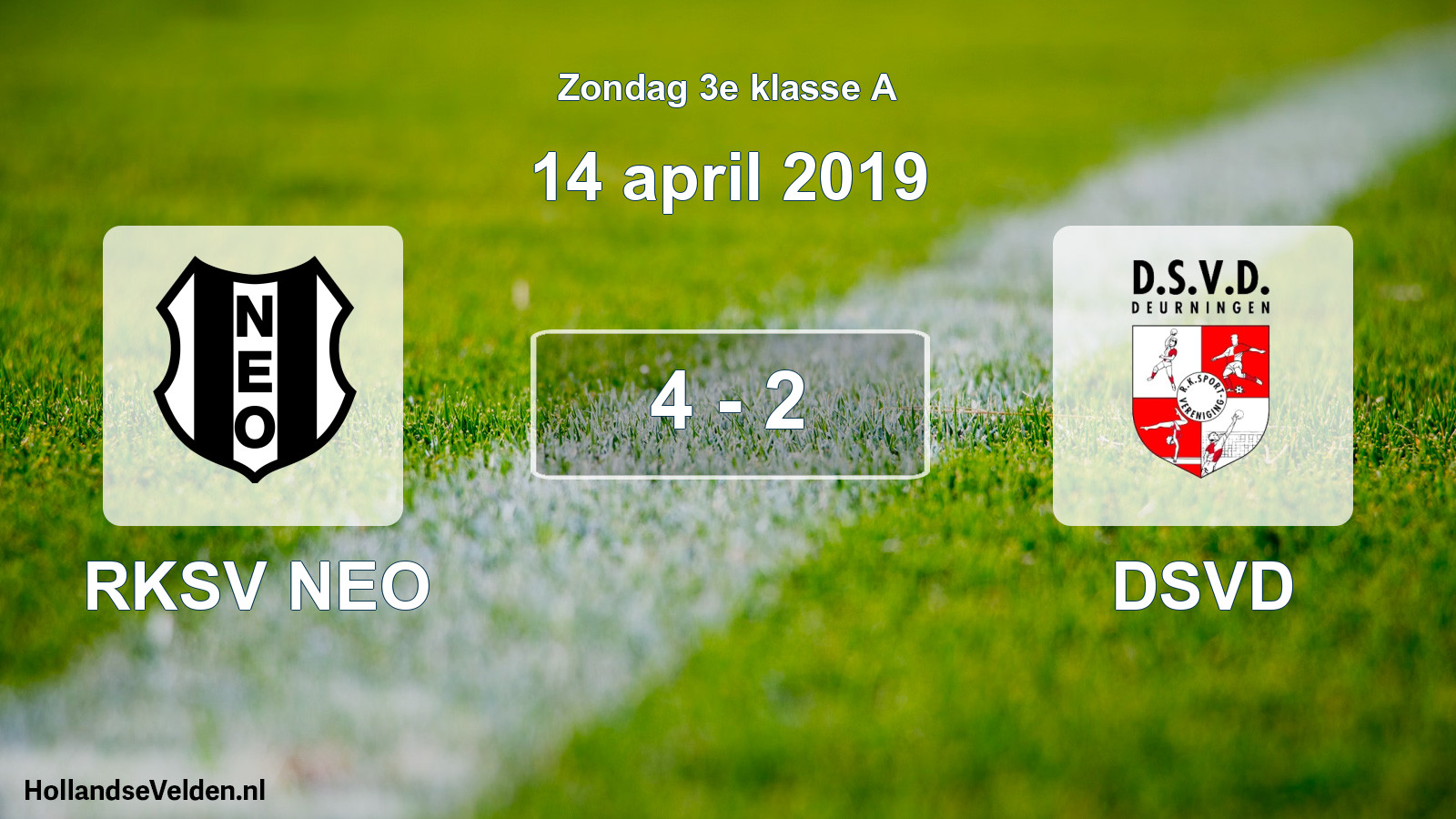 Total number of matches played: RKSV NEO - DSVD 4 - 2 (14 April 2019)