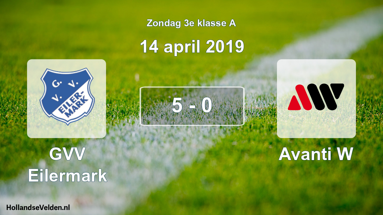 Total number of matches played: GVV Eilermark - Avanti W 5 - 0 (14 April 2019)