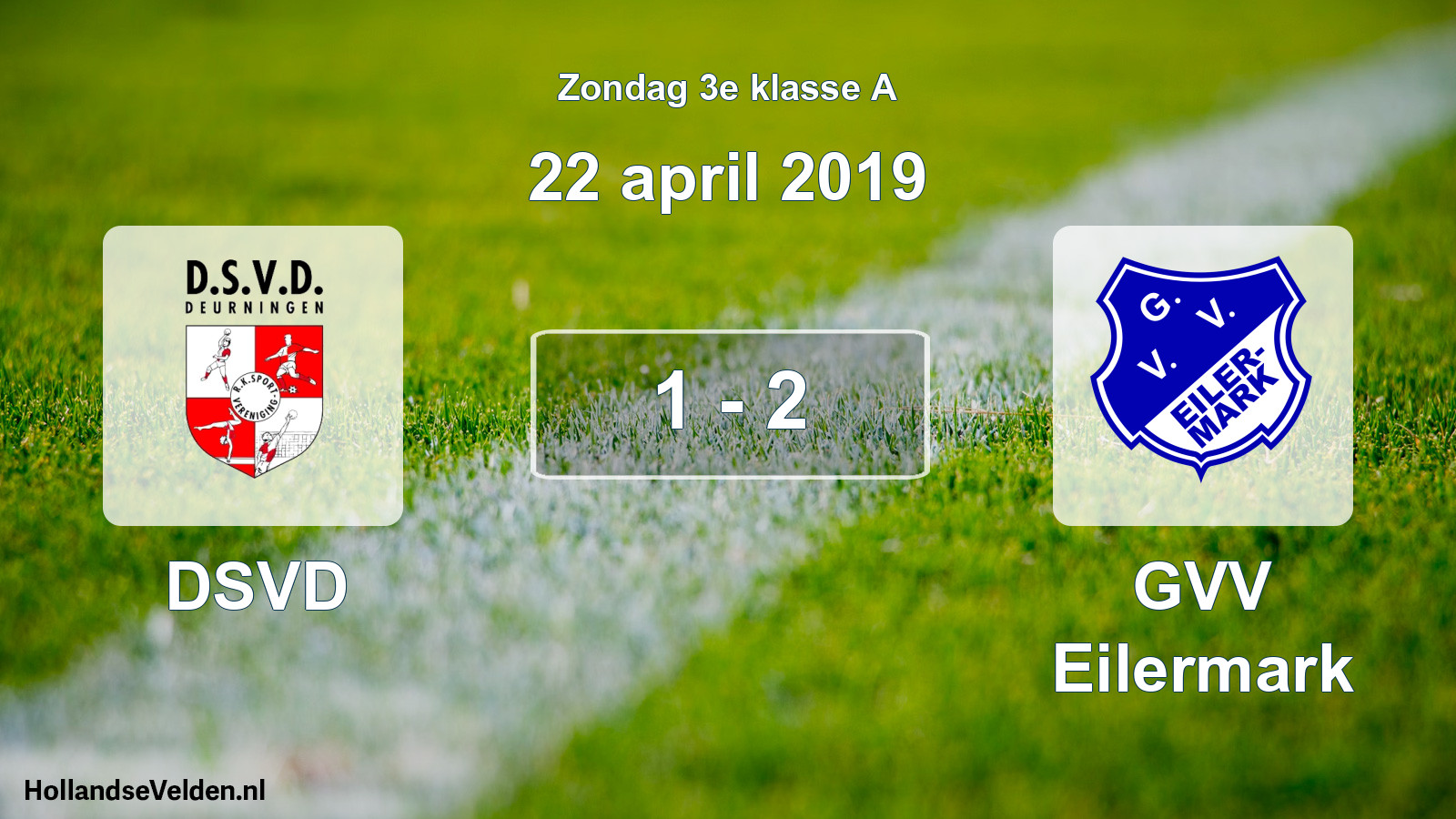 Total number of matches played: DSVD - GVV Eilermark 1 - 2 (22 April 2019)