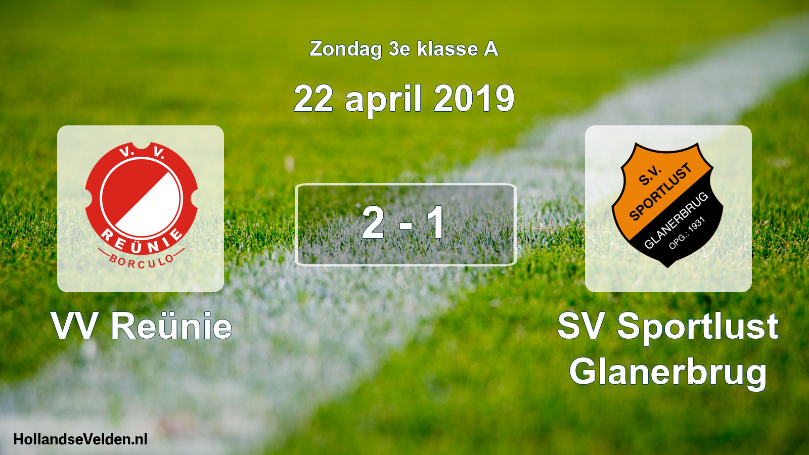 Total number of matches played: VV Reünie - SV Sportlust Glanerbrug 2 - 1 (22 April 2019)