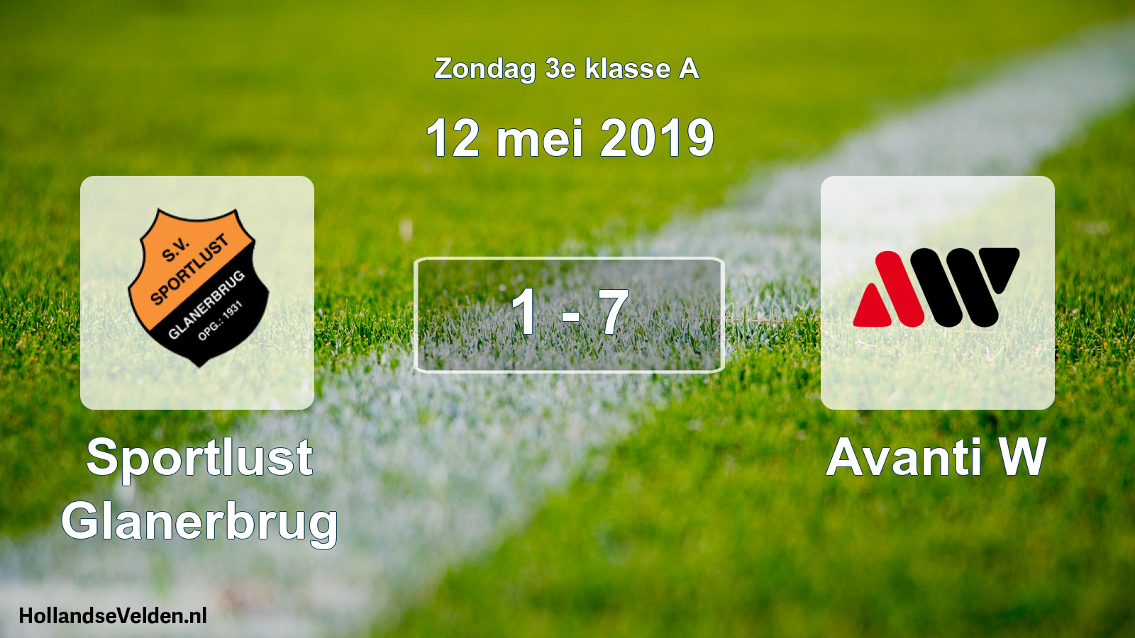 Total number of matches played: Sportlust Glanerbrug - Avanti W 1 - 7 (12 May 2019)
