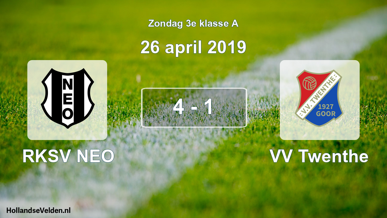Total number of matches played: RKSV NEO - VV Twenthe 4 - 1 (26 April 2019)